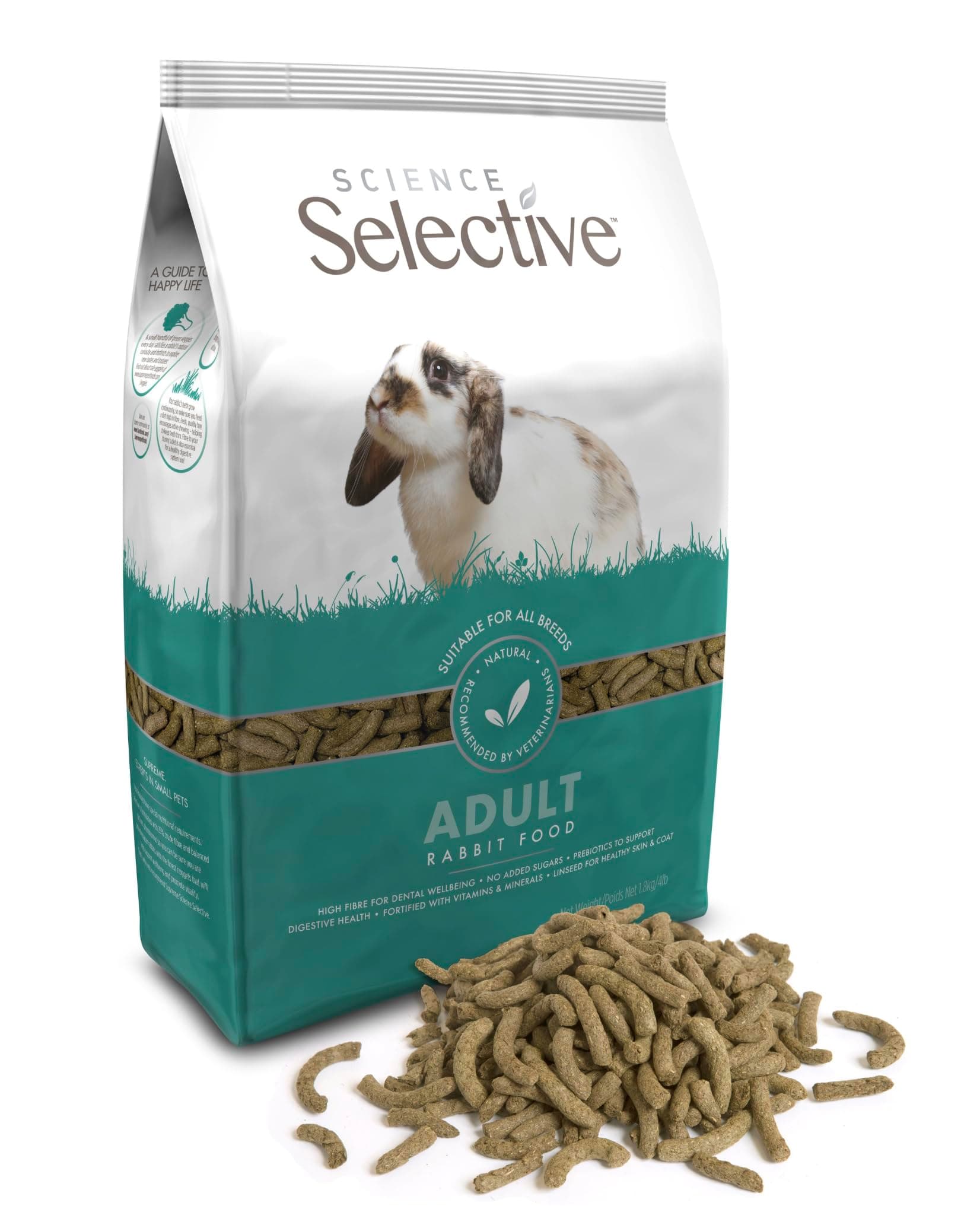 Supreme Petfoods Science Selective Adult Rabbit Food 4lbs, Brown, 4 Pound (Pack of 1)