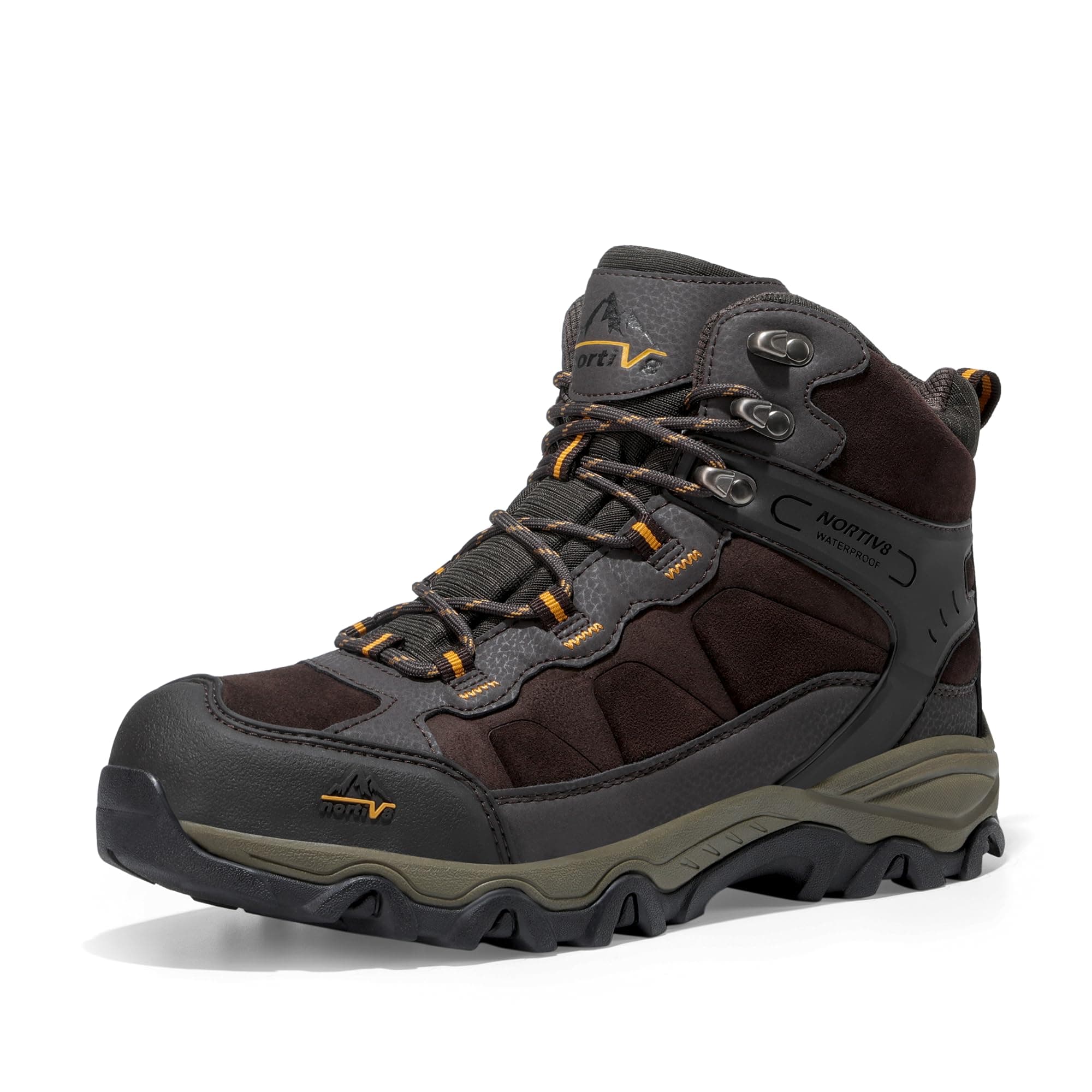 Men's Waterproof Hiking Boots Outdoor Mid Trekking Lightweight Mountaineering Shoes Paladin