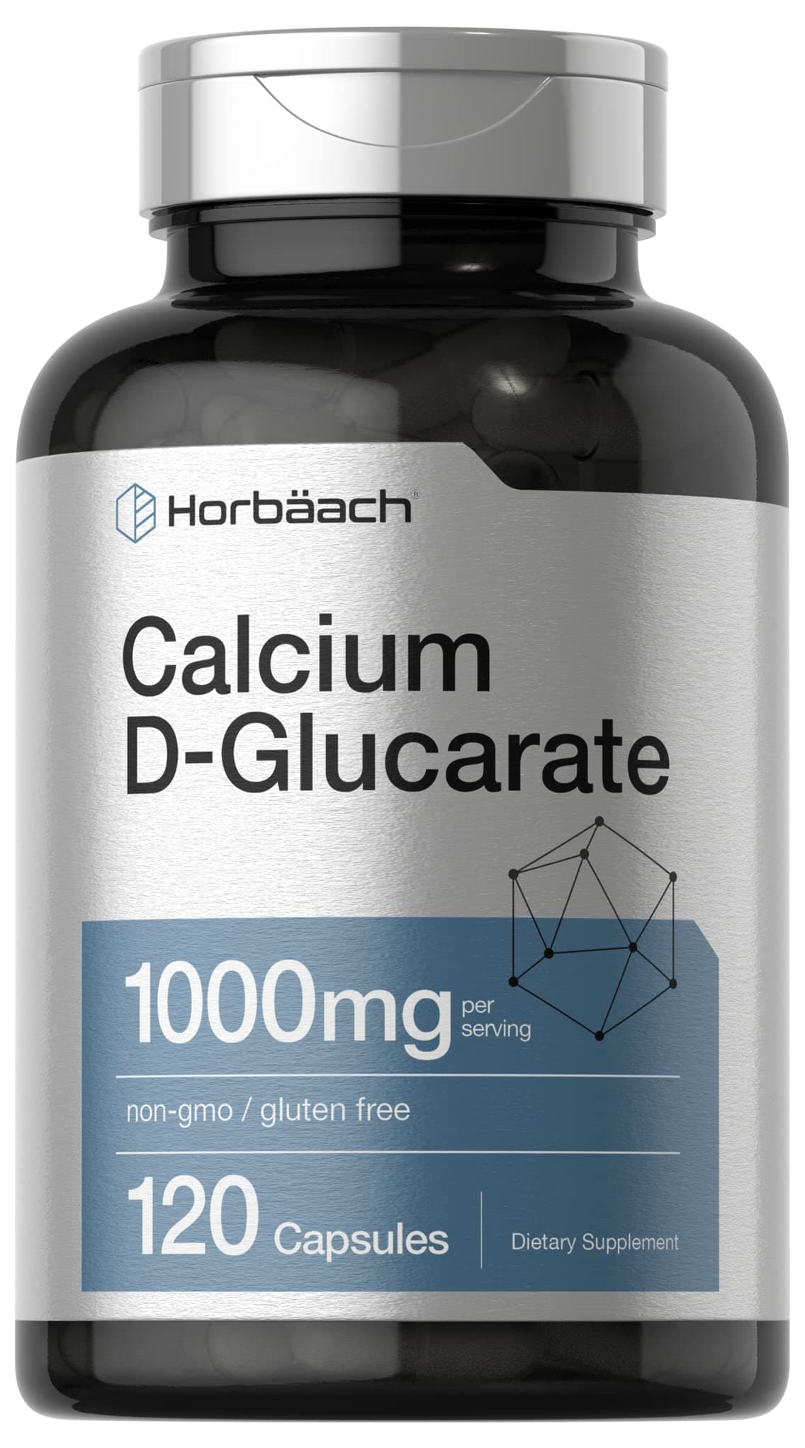 Calcium D-Glucarate 1000mg | 120 Capsules | Non-GMO, Gluten Free Supplement