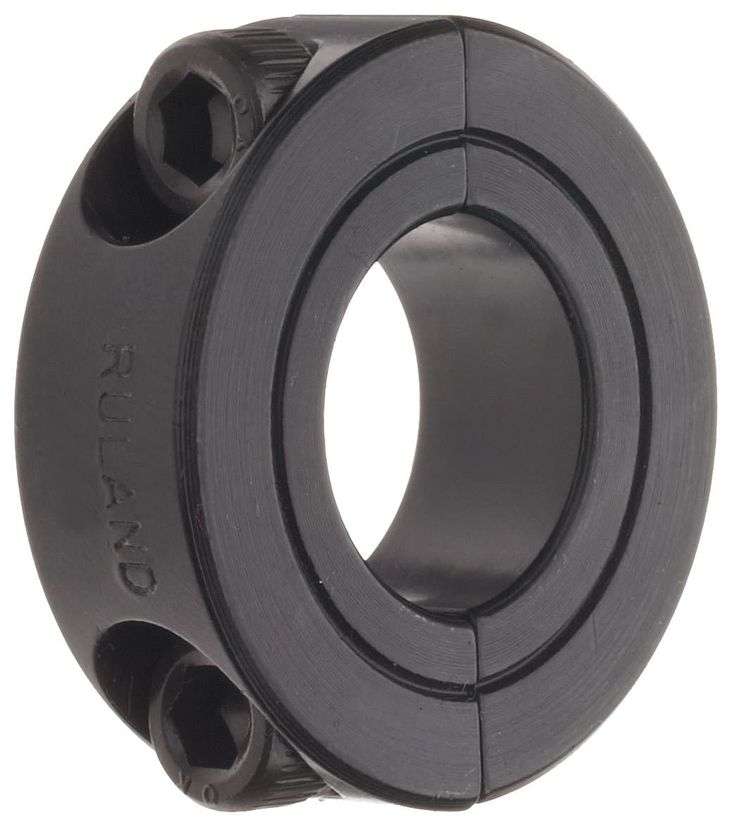 Ruland SP-20-F Two-Piece Clamping Shaft Collar, Black Oxide Steel, 1.250" Bore, 2 1/16" OD, 1/2" Width (Pack of 2)