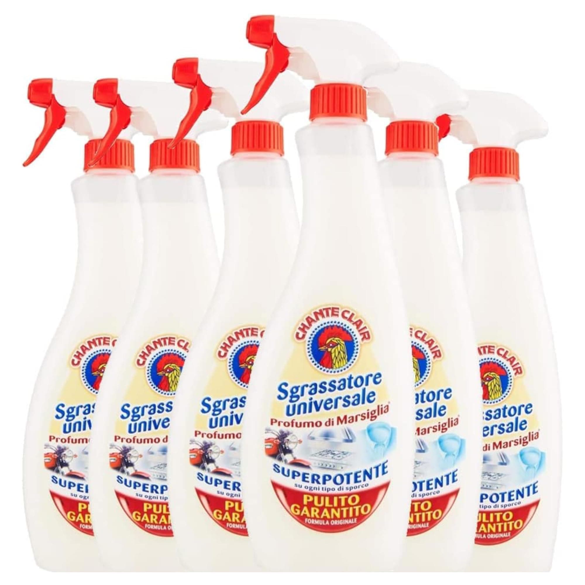 Hemir Chante Clair Sgrassatore universale Super potente al profumo di Marsiglia Promo Pack Offerta Chanteclair (6 x 600 ml Completo)