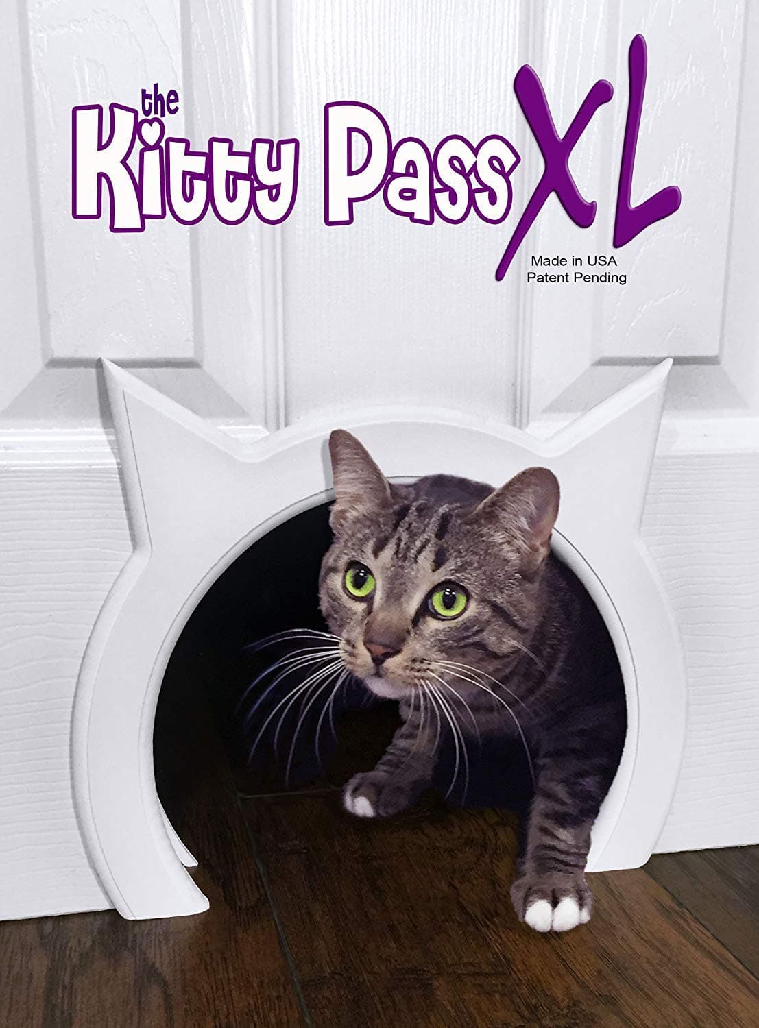 XL Large Cat Door, interior Large Pet Door Hidden Litter Box.