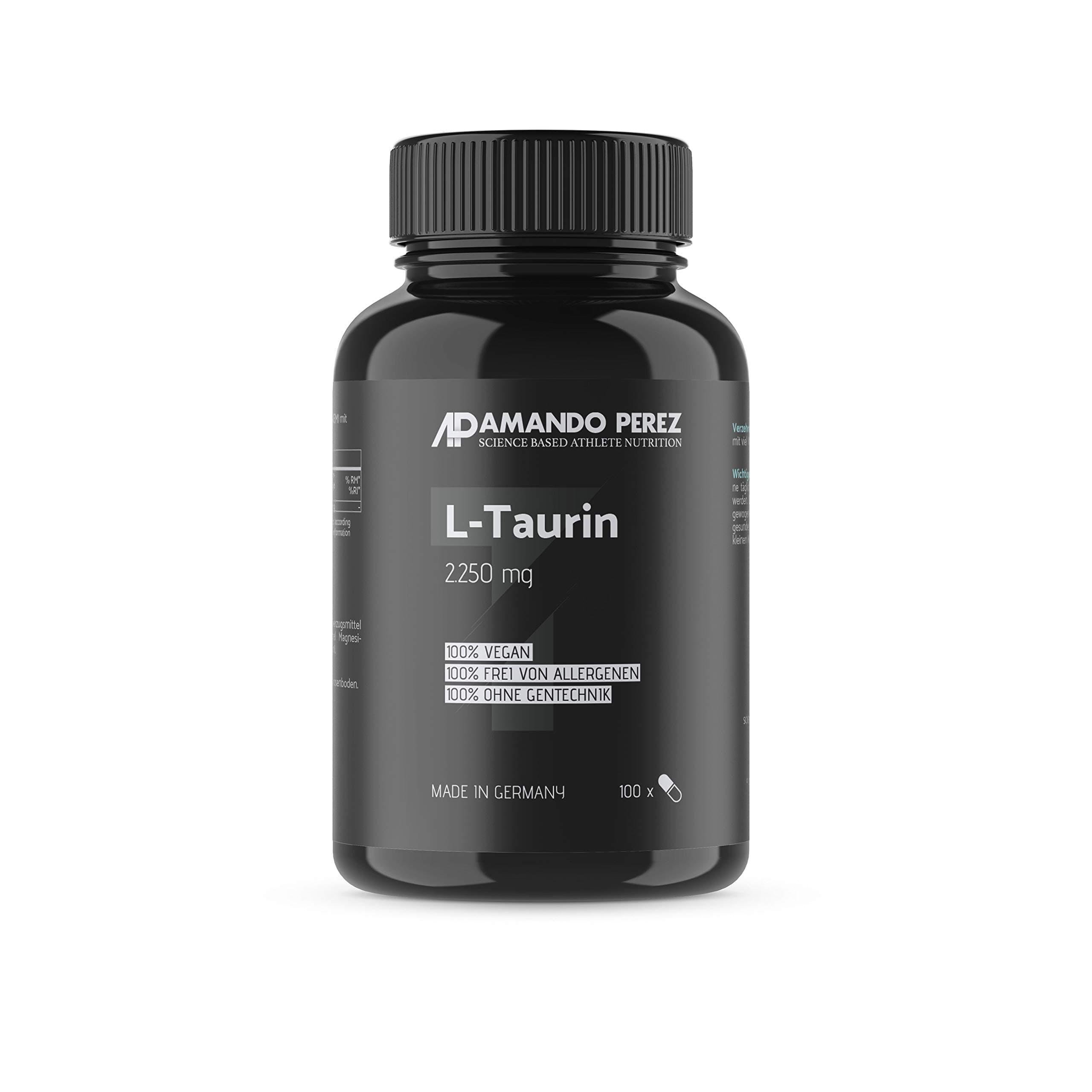 L Taurine – 2250 mg Per Serving – 100 Capsules – Highly Concentrated L Taurine Formula