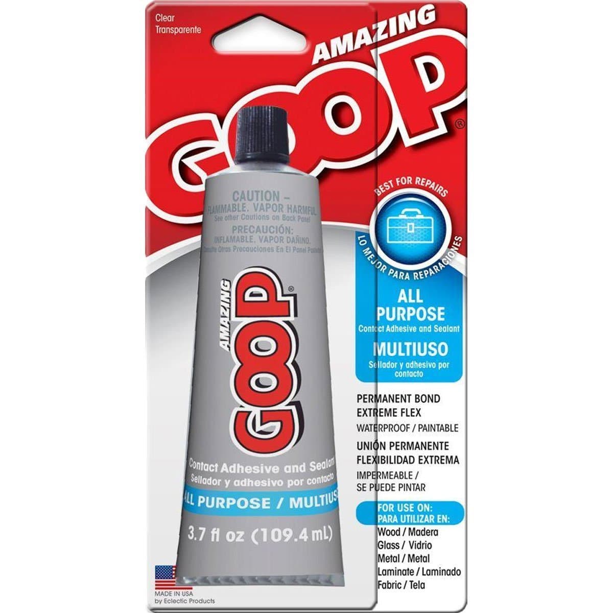 Goop 140211 3.7 oz. All Purpose Adhesive, Clear