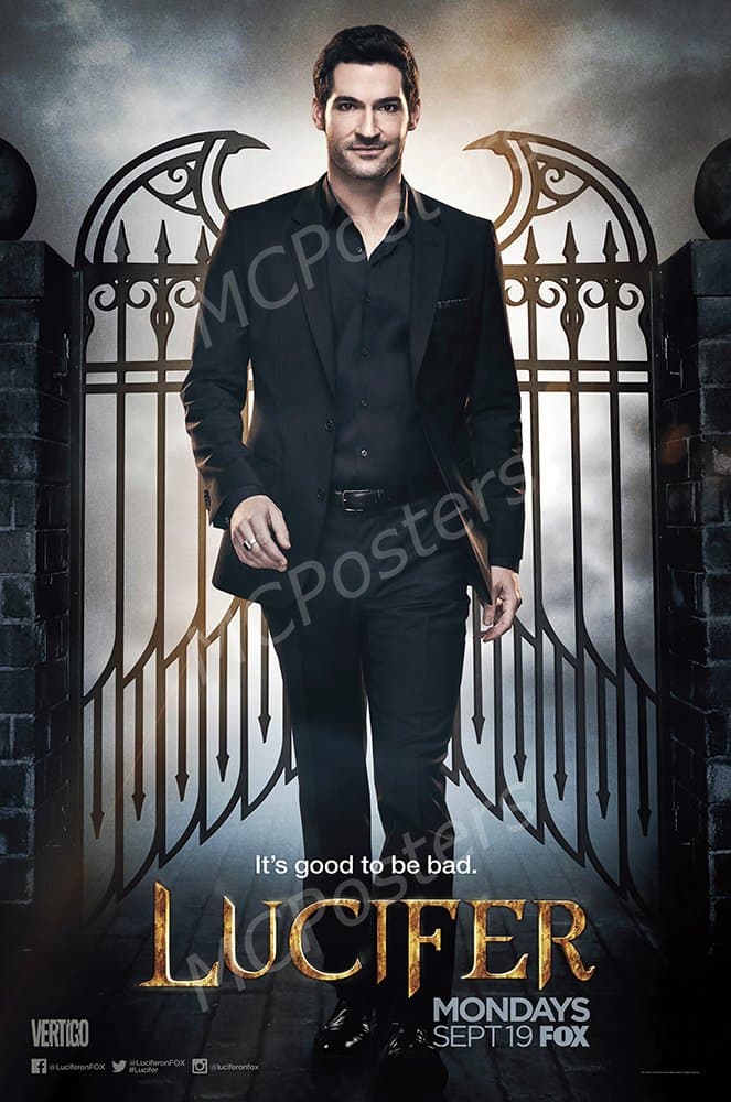 PremiumPrints - Lucifer TV Show Series Poster - XTVS621 Premium Canvas 11" x 17" (28 cm x 43 cm)