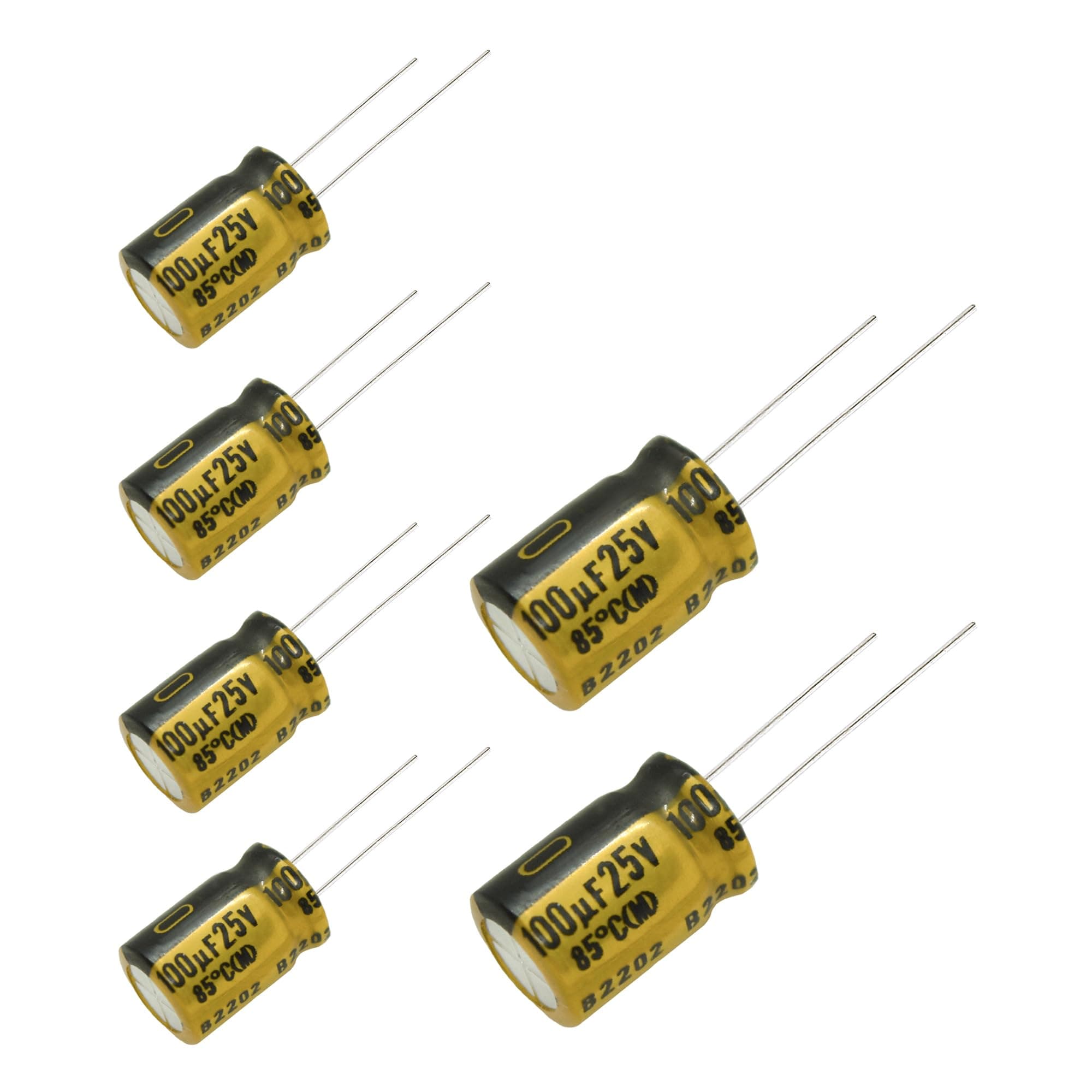 6 pcs Nichicon FG Capacitors 25V 100uf Audio Grade