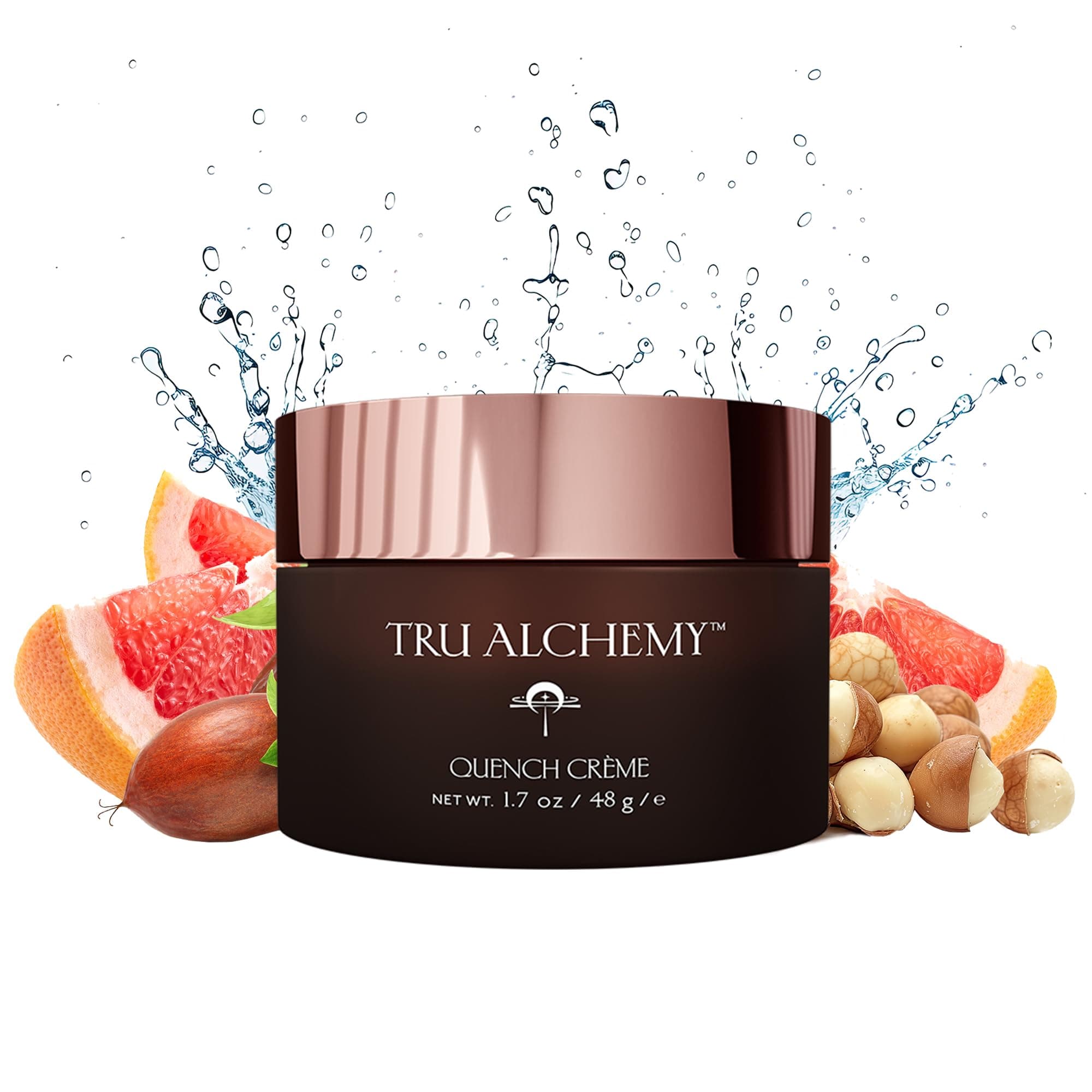 Tru Alchemy Quench Crème Daily Facial Moisturizer | Hyaluronic Acid, Vitamin C, & Bakuchiol (better than Retinol) | Daily Firming Skin Moisturizer Face Cream for Women | 1.7 fl oz/48 g