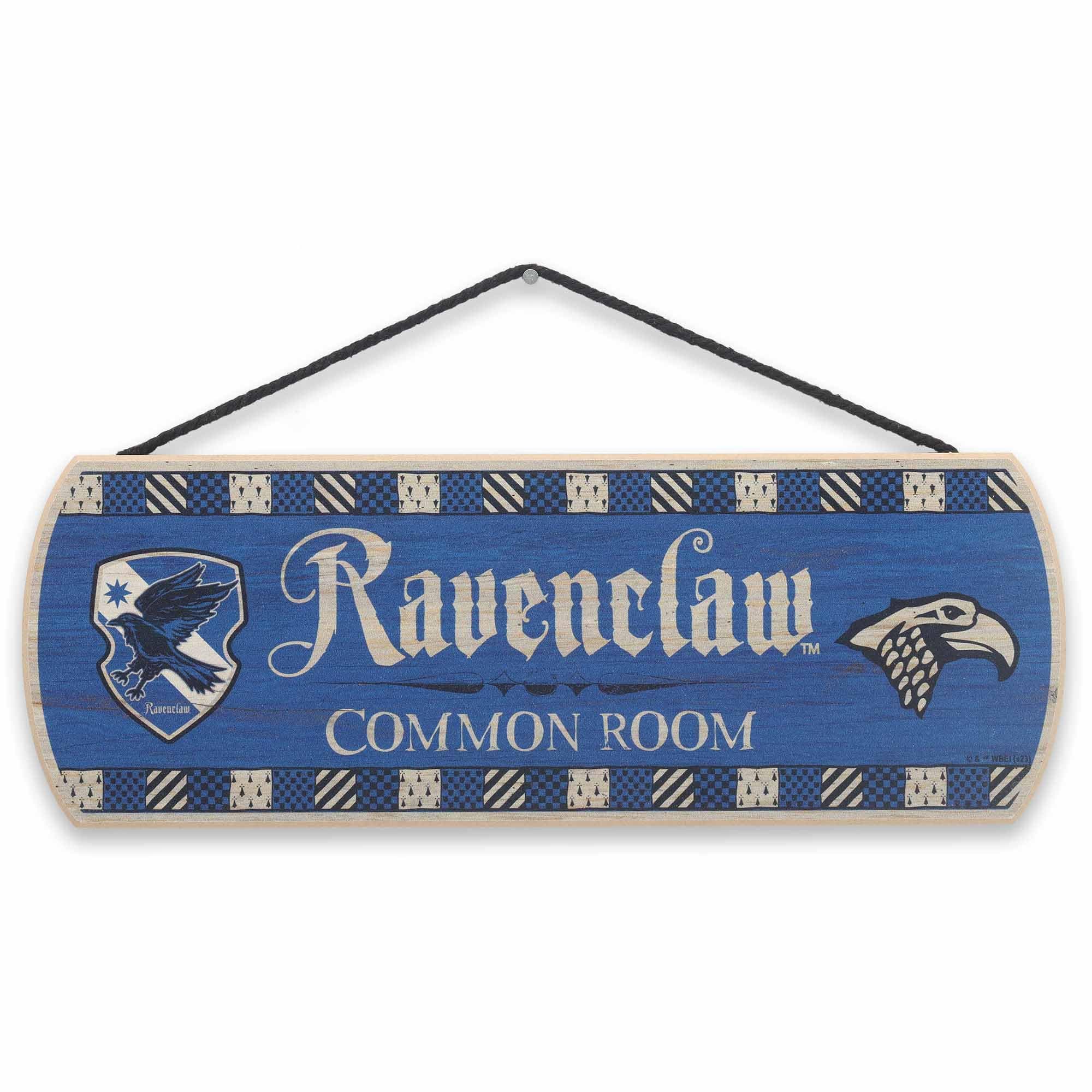Harry Potter Ravenclaw Common Room Hanging Wood Wall Decor - Fun Ravenclaw Sign for Teen Bedroom or Movie Room
