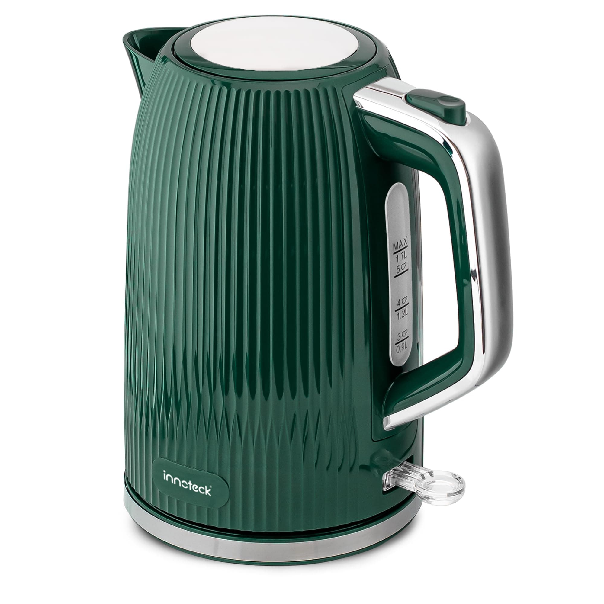 Kitchen 1.7L Cordless Electric Kettle with Stainless Steel Heating Base, BPA-Free Electric Kettle with Auto Shut-Off Safety & 360Β° Base Quiet Fast Boil Kettle for Tea and Coffee, Green