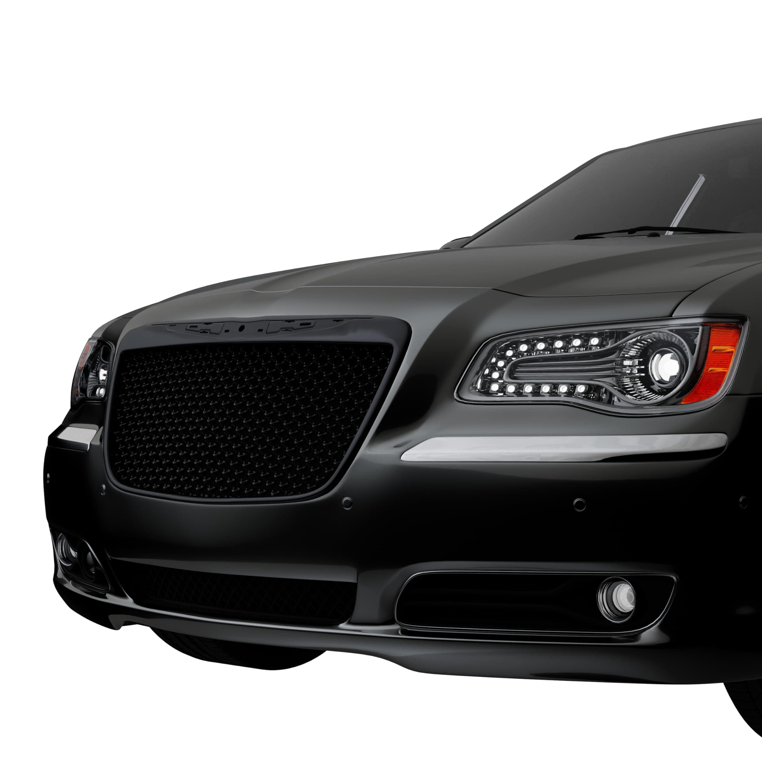 Armordillo Mesh Style Front Grille|Compatible With 2011-2014 Chrysler 300 / 300C|8719961|Matte Black|Front Hood Bumper Grille