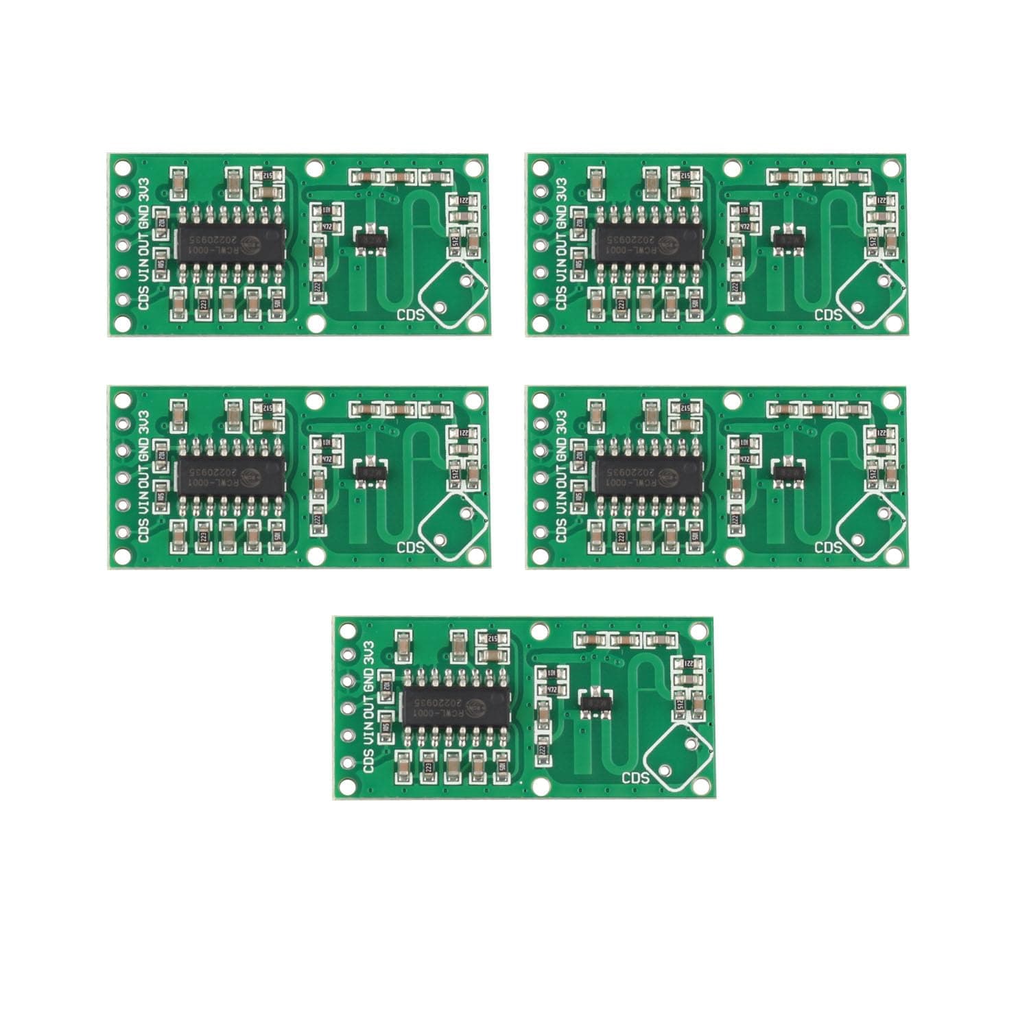 5PCS RCWL-0516 Microwave Radar Motion Sensor Module Body Induction Switch Module High Sensitivity Long Sensing Distance Wide Sensing Angle for Detecting Moving Objects Compatible with Arduino