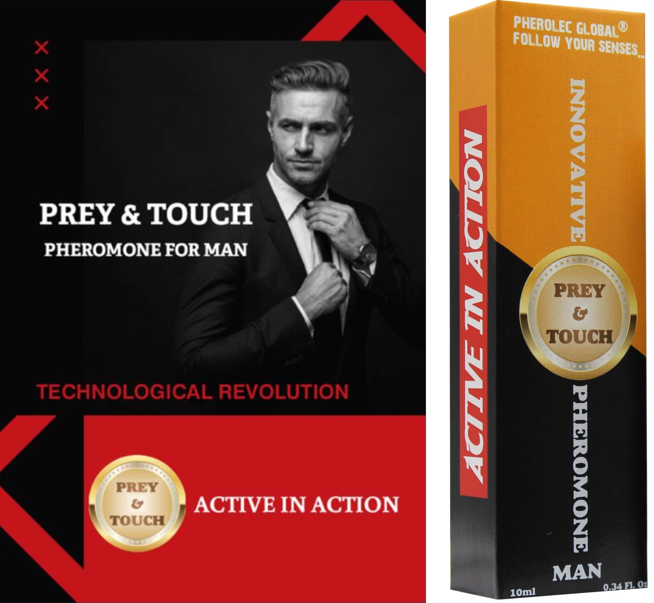 Prey&Touch Pulse Point Pheromone Oil for Men 10ml Pheromone Perfume Ultra Strong Men