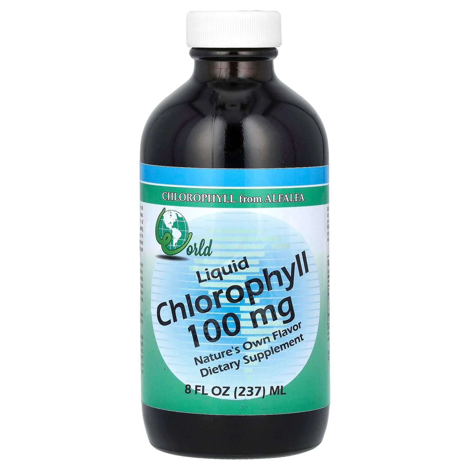 World Organic - Chlorophyll Liquid 100mg, 8 oz liquid