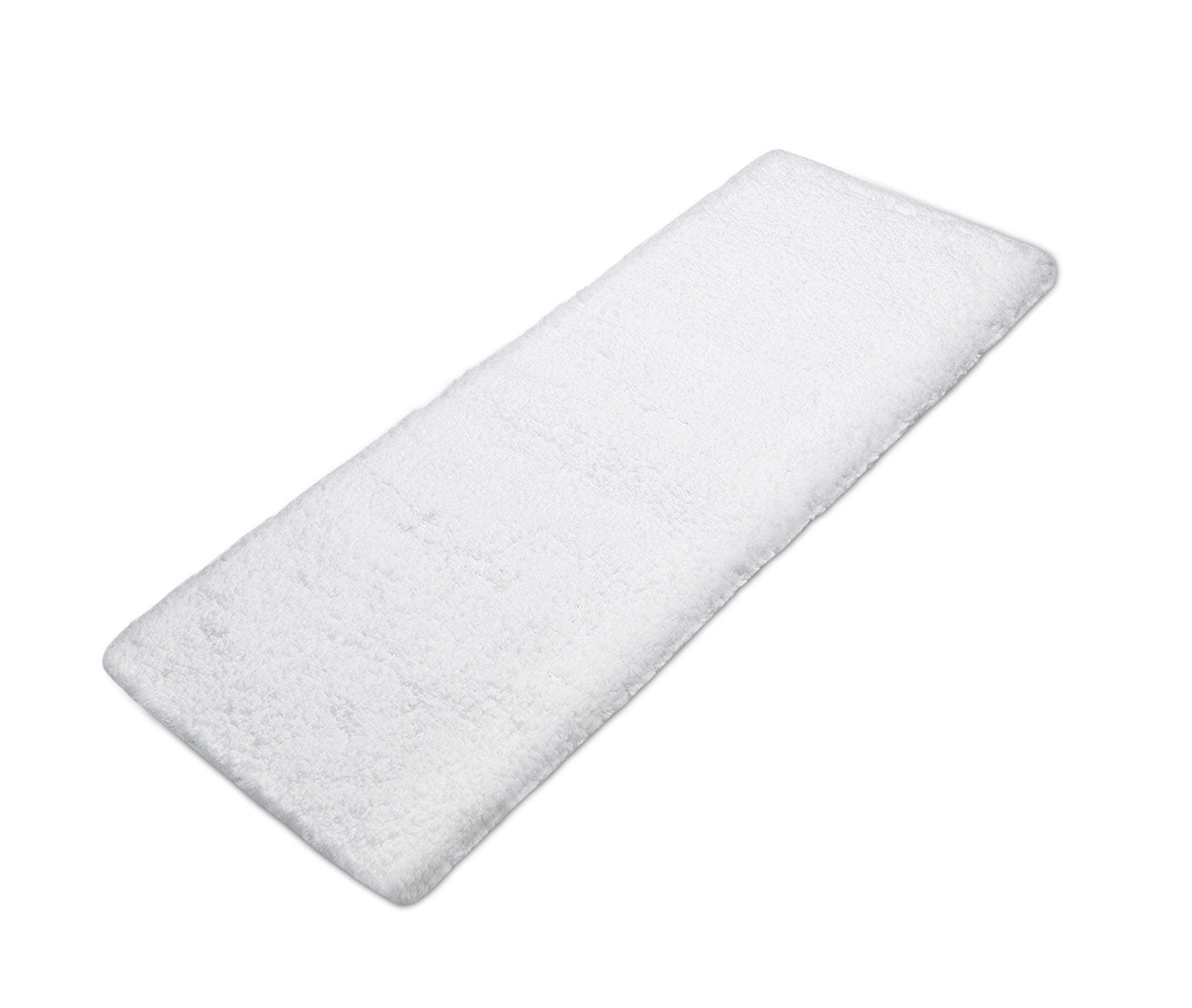 Sheepping Bath Rug Runner White Absorbent Long Bath Mat for Bathroom - Washable Non Slip Bath Mat Decorative Floor Mats Carpet for Bathroom - 59 x 20 inch