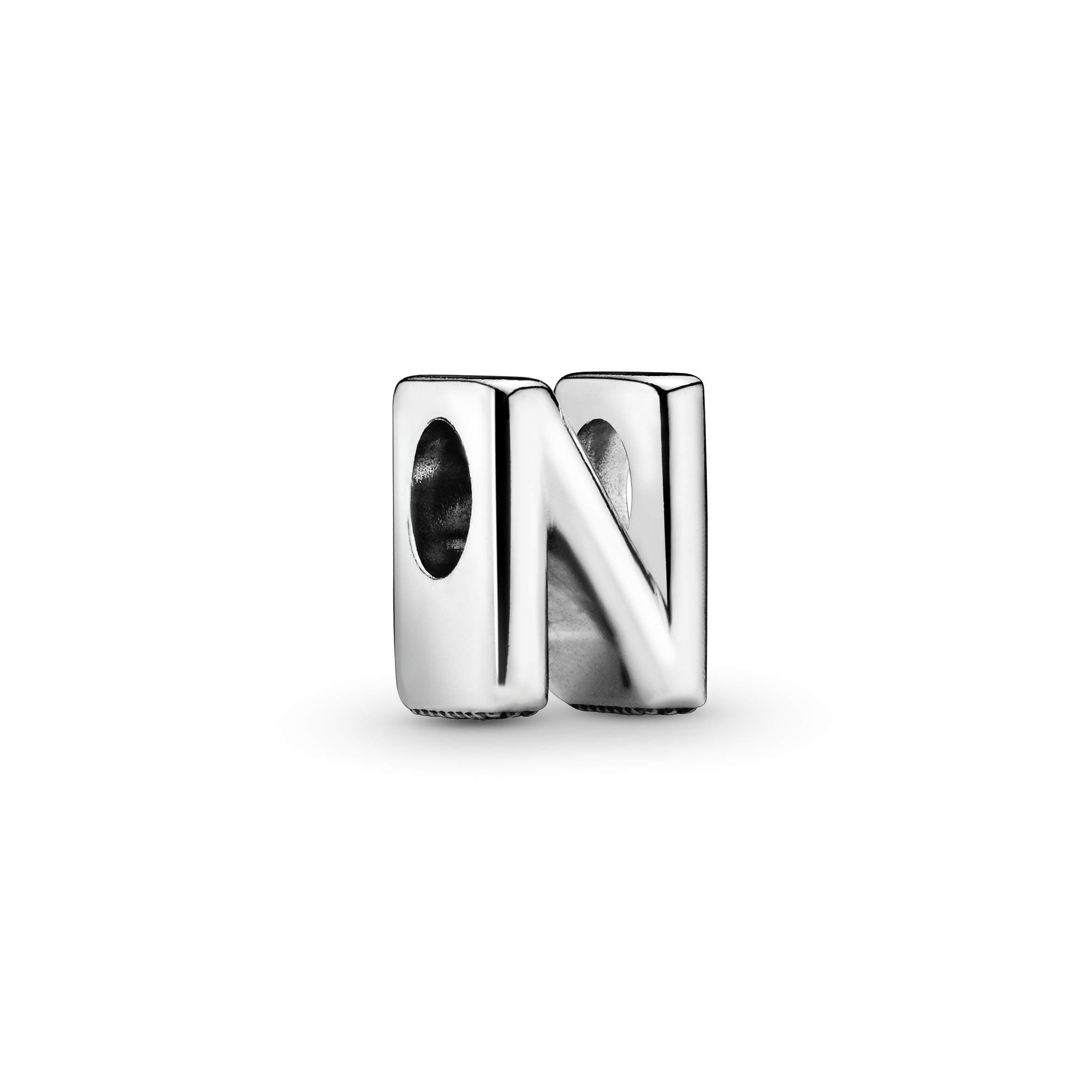 PANDORA Letter 925 Sterling Silver Charm, Metal, Metal, na