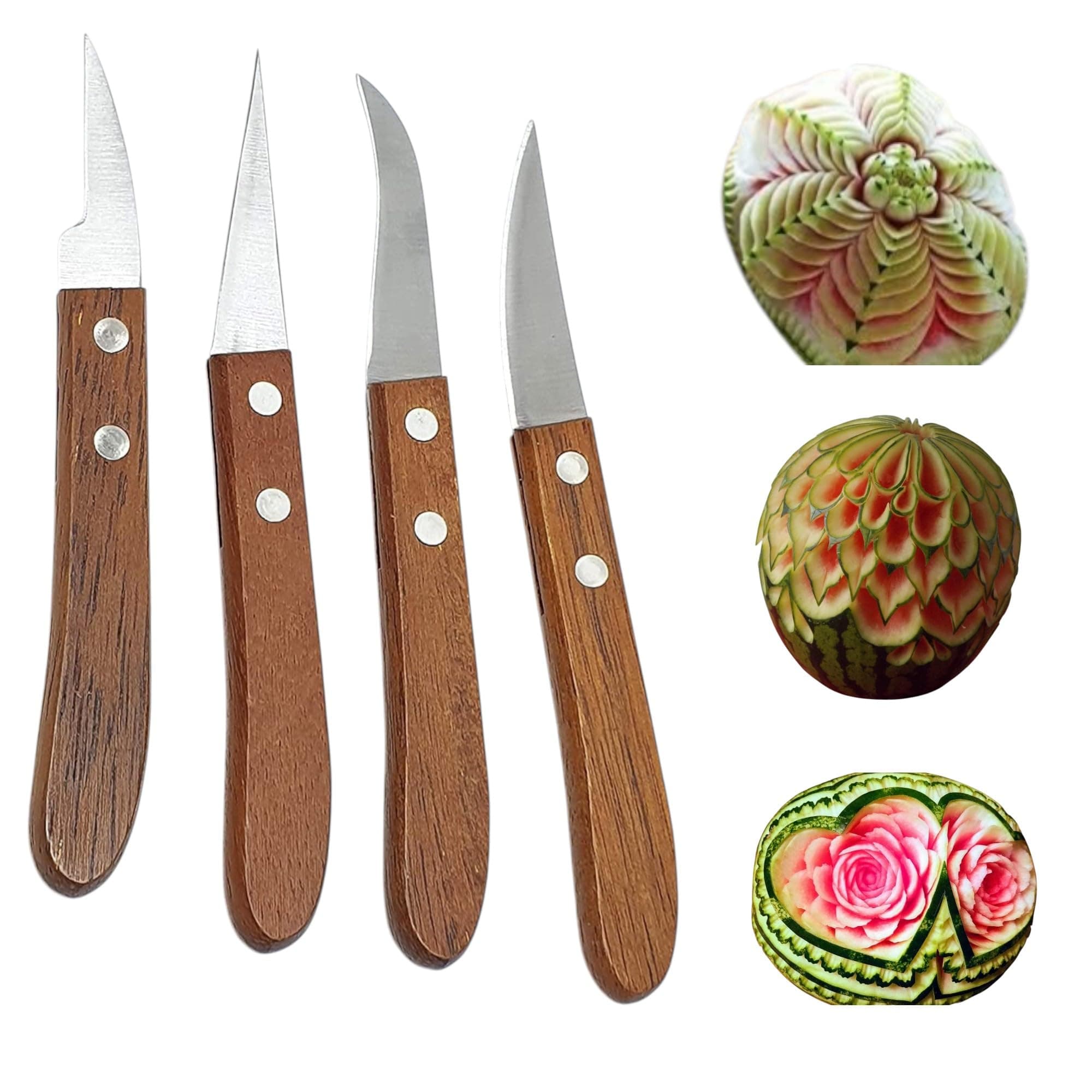 Wooden Fruit and Vegetable Carving Knife Tool Cutter Set