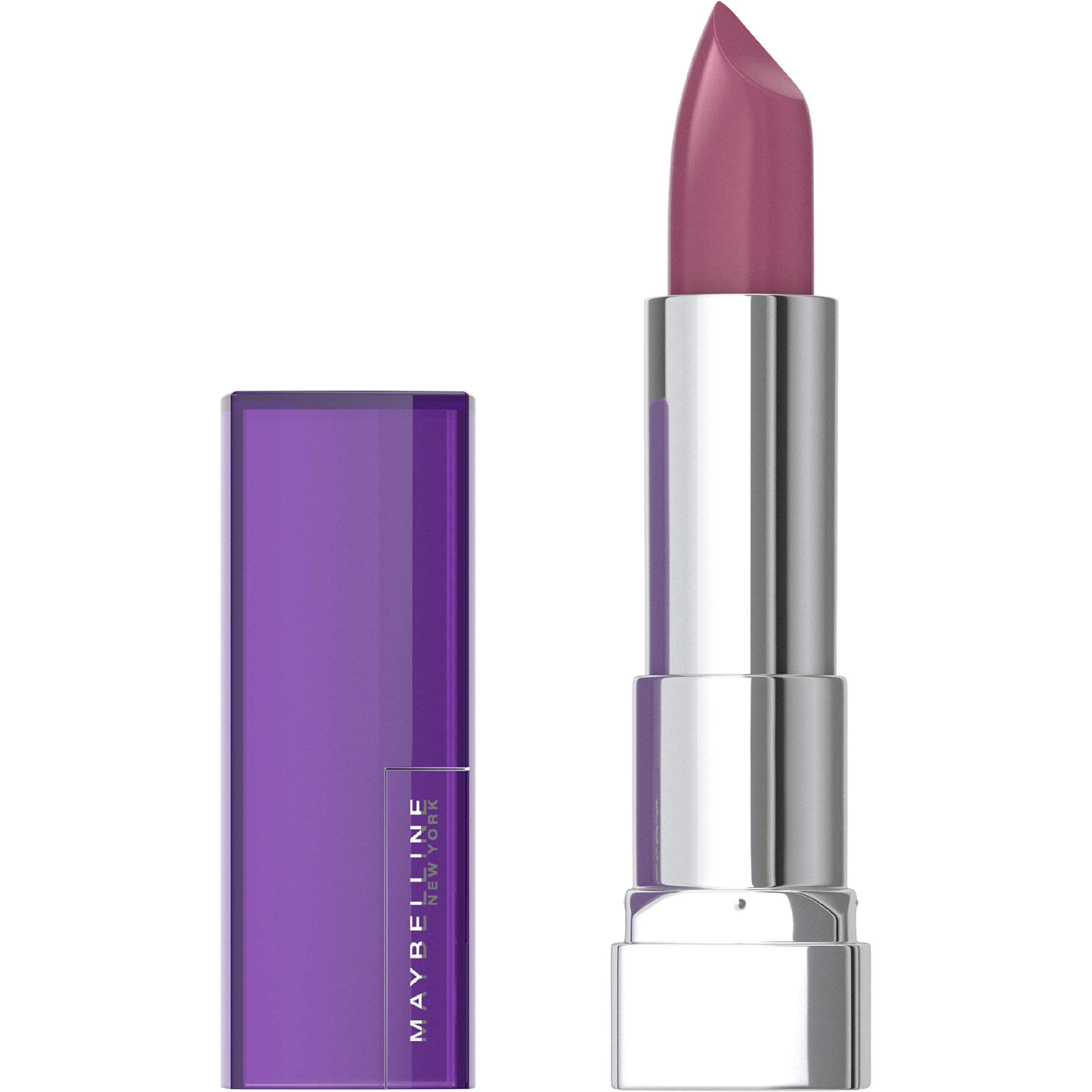 New York Color Sensational Lipstick, Lip Makeup, Cream Finish, Hydrating Lipstick, On The Mauve, Mauve,1 Count