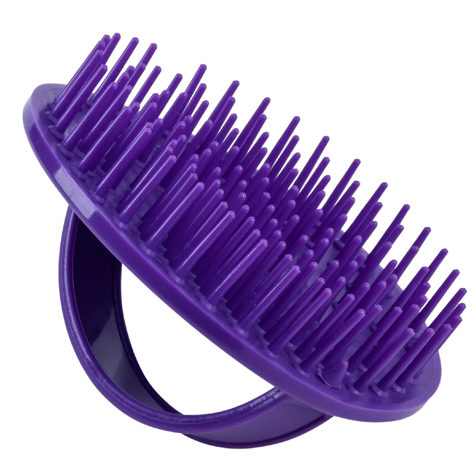 (Purple Scalp Massager and Detanglinxg Hair Brush for Thick or Thin Hair, Curly or Straight Hair - use in The Shower or Bath - Head and Beard Scrubber - for Women and Men, D6