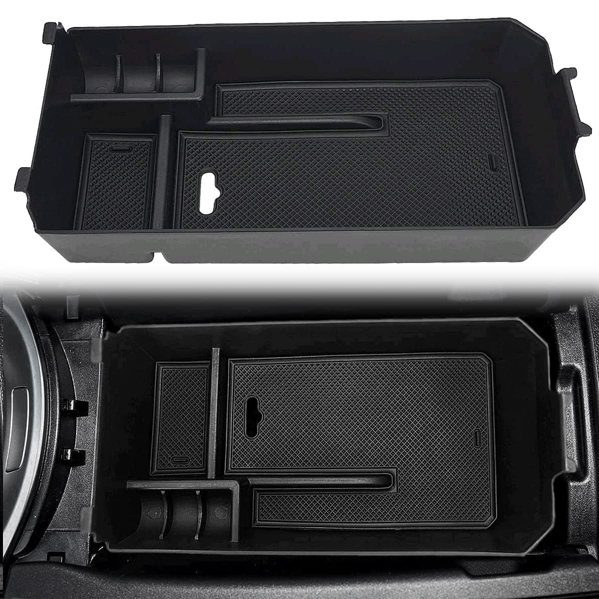 auovo Center Console Organizer Tray for Mercedes Benz Accessories C GLC Class W205 CLS 2015+ Secondary Armrest Console Storage Box Car Interior