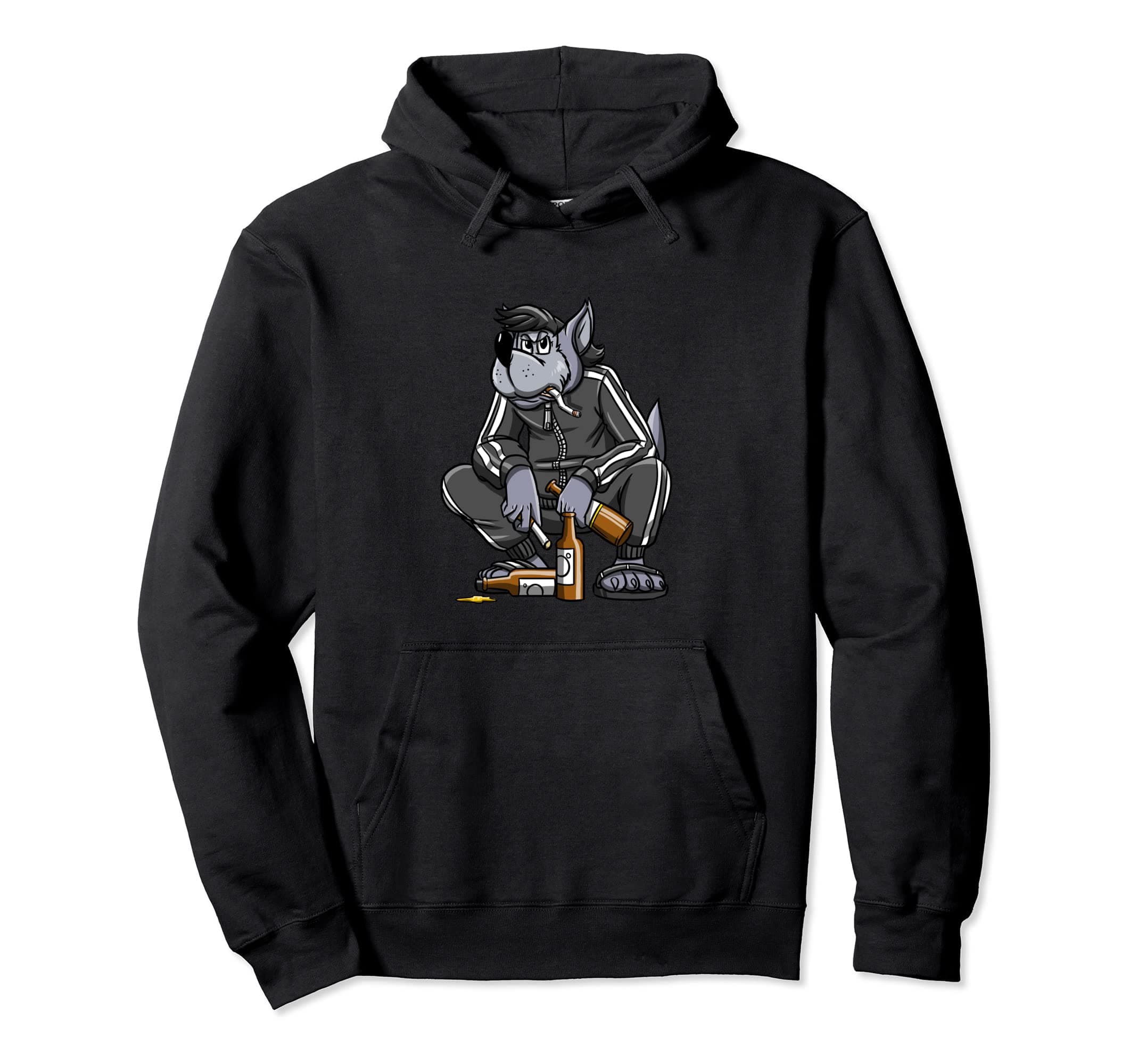 Russian Gopnik Russian Squat Nu Pogodi Wolf Russian Pullover Hoodie