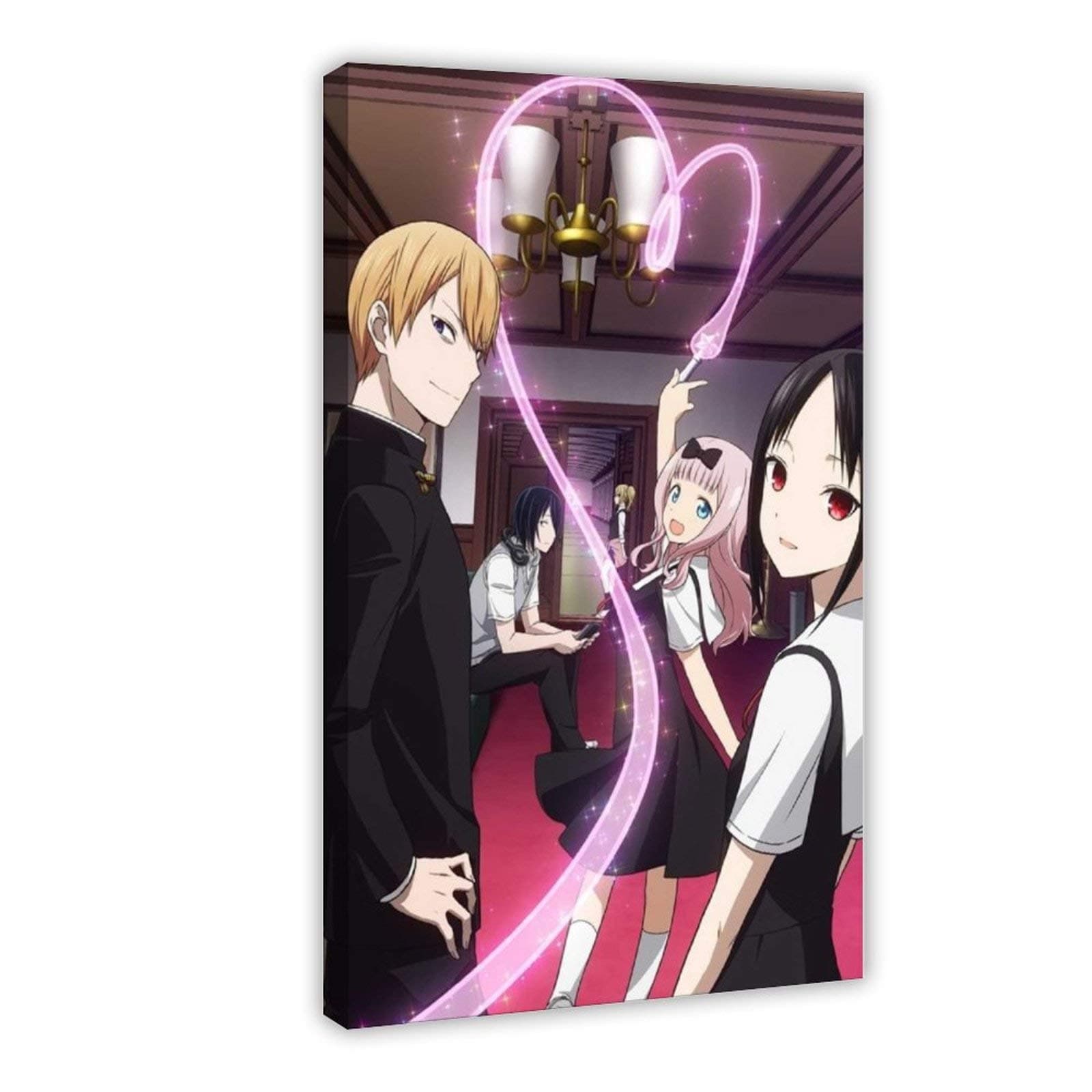 Anime Kaguya Sama Love Is War Character Protagonist Kaguya Shinomiya Miyuki Shirogane Fujiwara Chika Ai Hayasaka 1 Canvas Poster Bedroom Decor Sports Landscape Office Room Decor Gift 24×36inch(60×90
