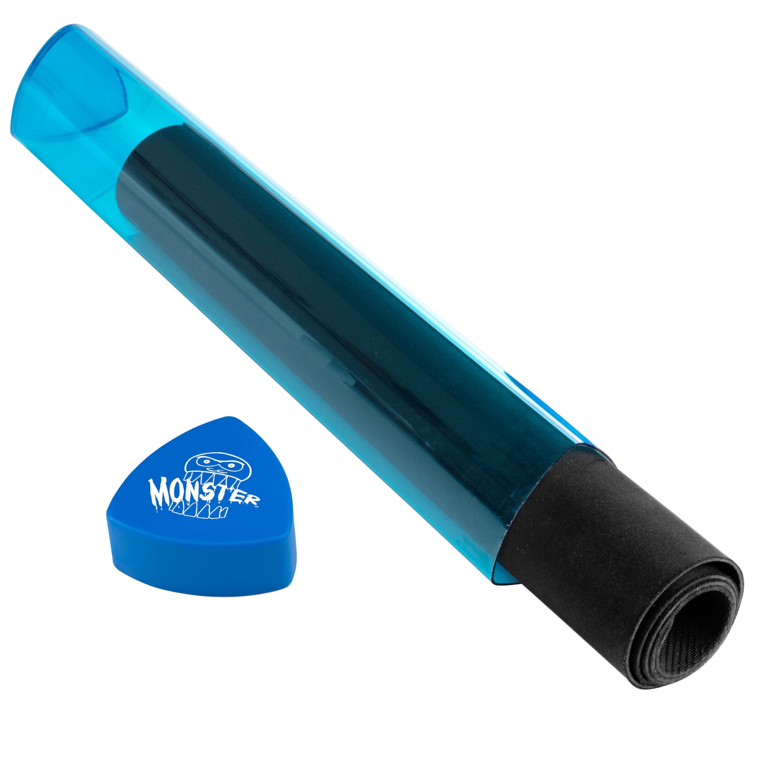 Monster TCG Gaming Prism Playmat Tube(Translucent Blue)-Won't Roll Off Surfaces-Easy in and Out Design-Store Your Card & RPG Playmats Better-For Pokemon Yugioh Magic the Gathering DND Dungeons Dragons