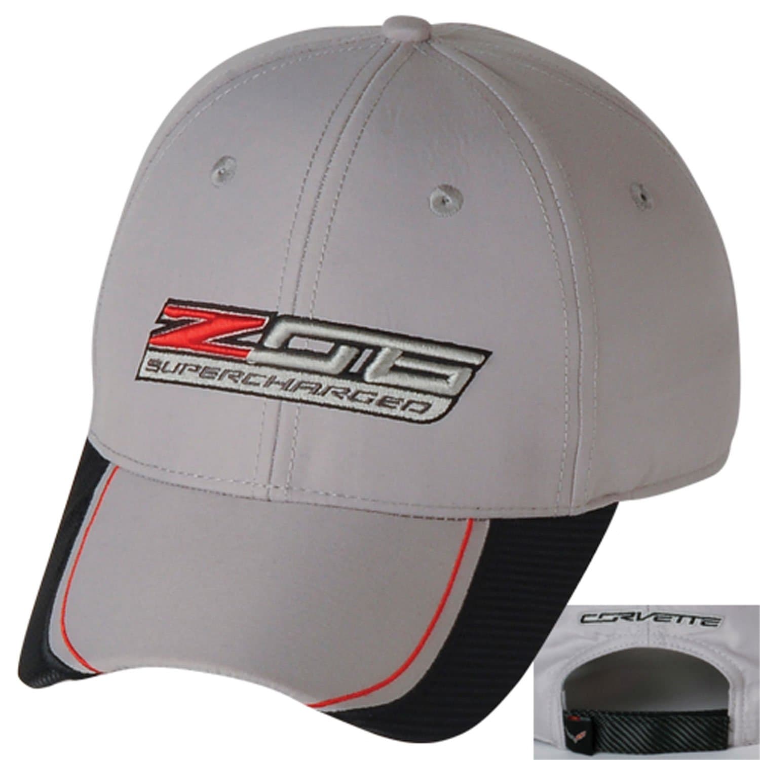 Gregs Automotive Corvette ZO6 Hat Cap Gray - Bundle with Driving Style Decal
