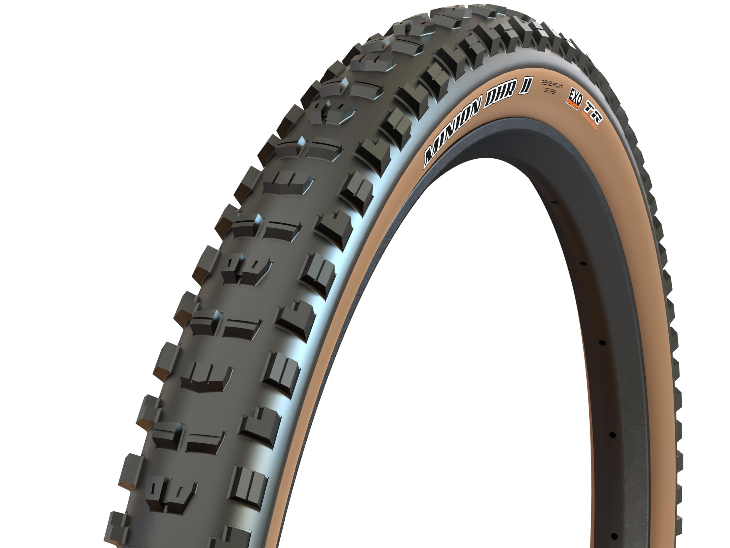 Minion DHR II - Dual Compound - EXO - E25 Rating, Tubeless | Excellent Braking and Cornering Traction in Steep Terrain