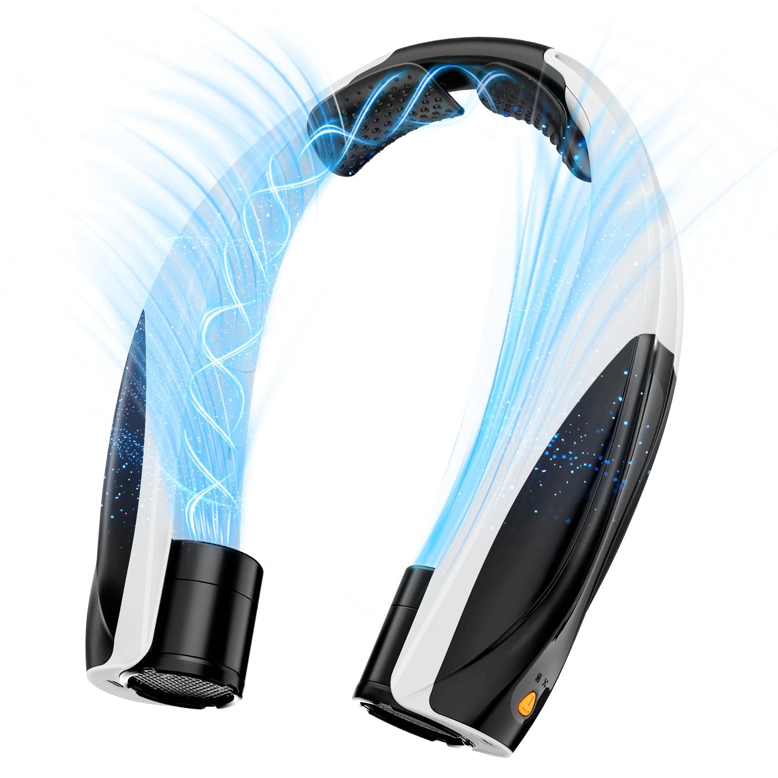 JIJ Rechargeable Portable Neck Fan with 6 Adjustable Speed, Neck Cooler with 360° Surround Breeze, Upgraded Long-Lasting Portable Fan for Hot Weather, Travel