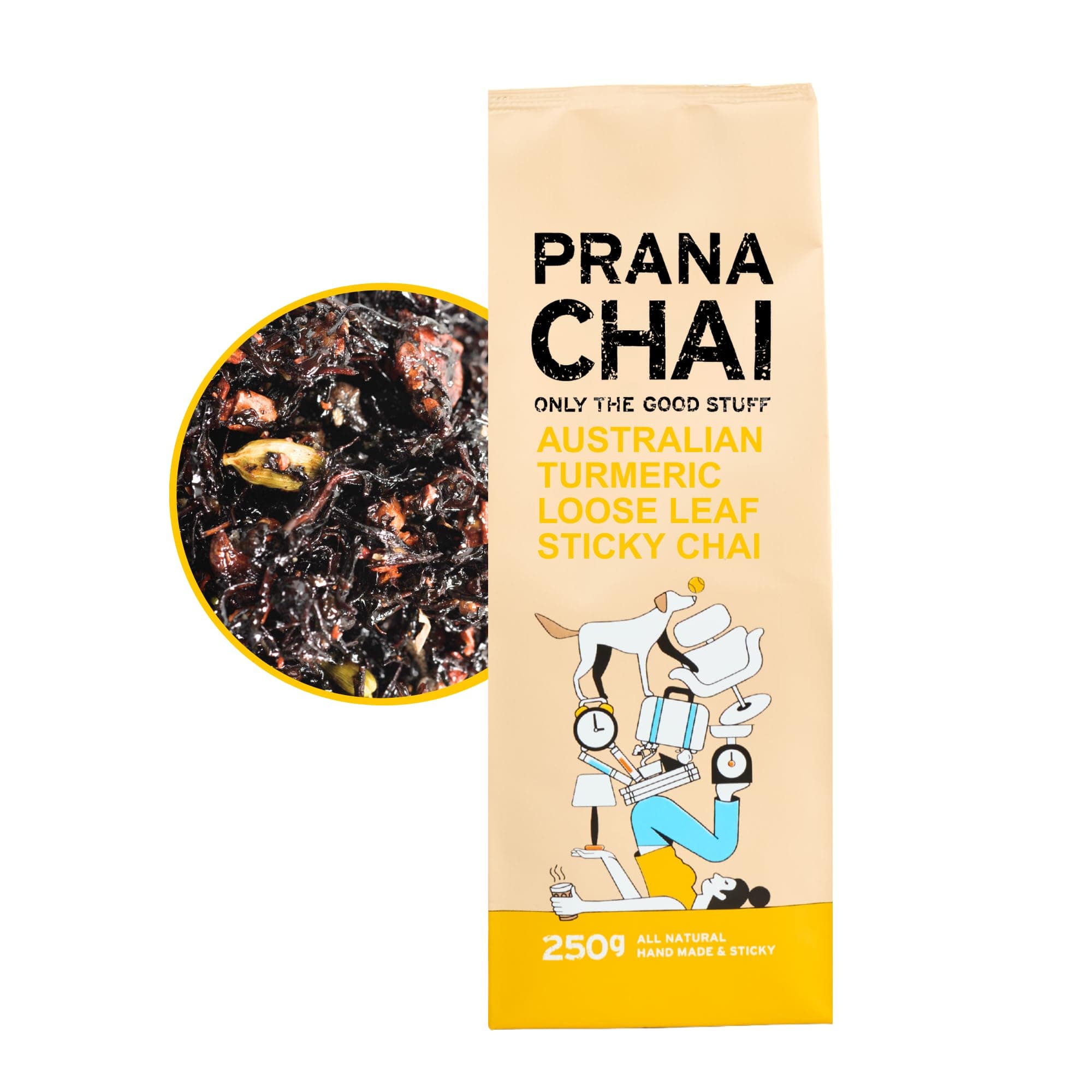 Prana Chai TURMERIC Blend - All-Natural Tea with Turmeric - No Artificial Sug...