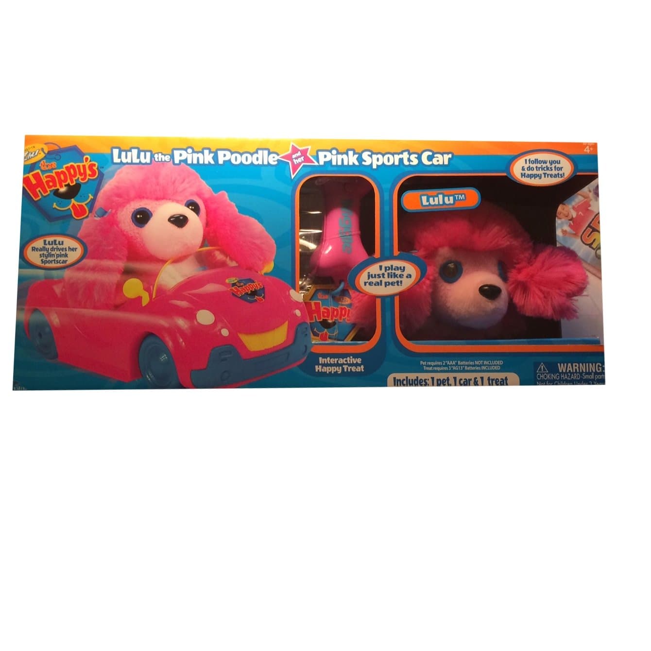 Zhu The Happys Lulu The Pink Poodle and Pink Sport Car Set