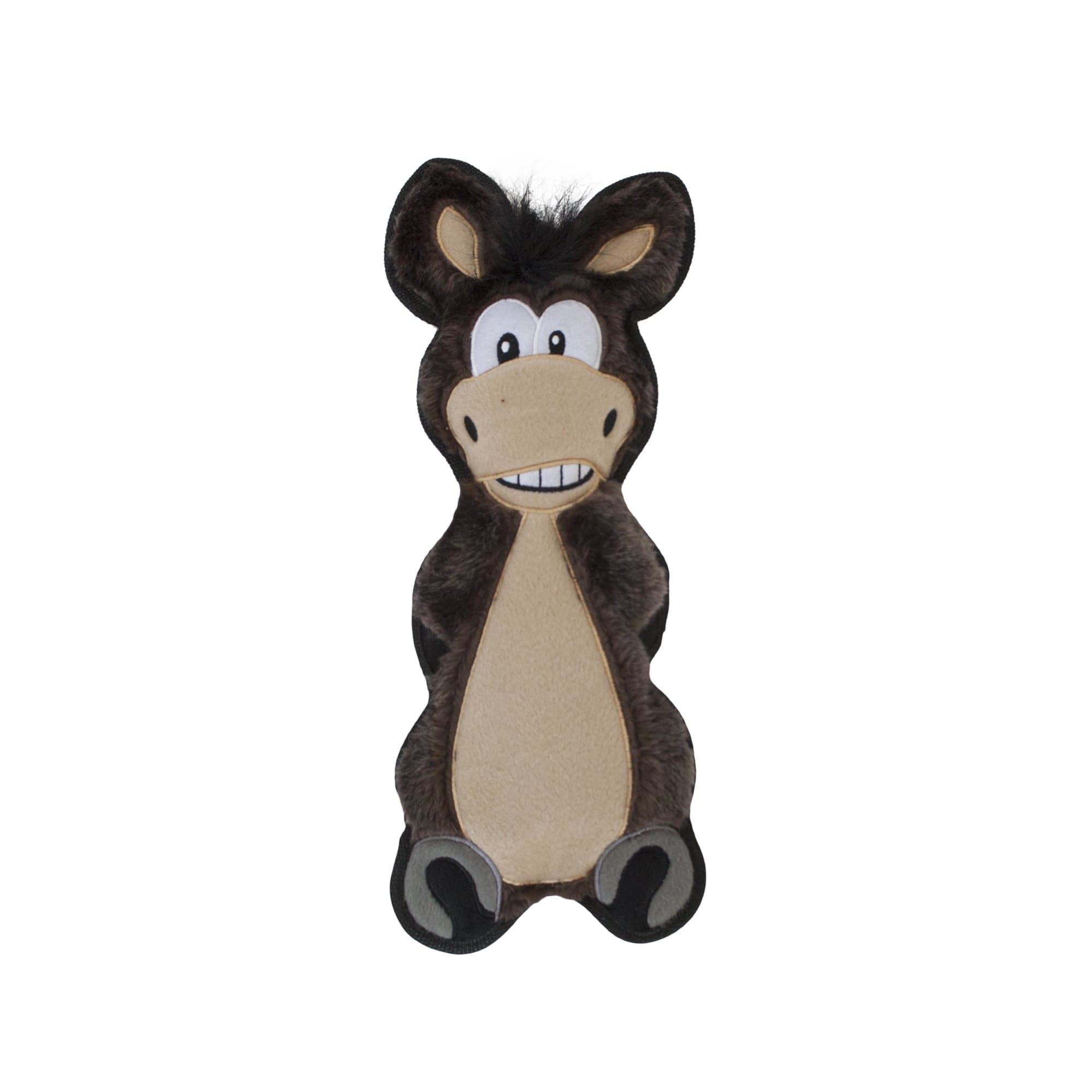 Outward HoundFloppyz Donkey Squeaky Dog Toy, Brown, Medium