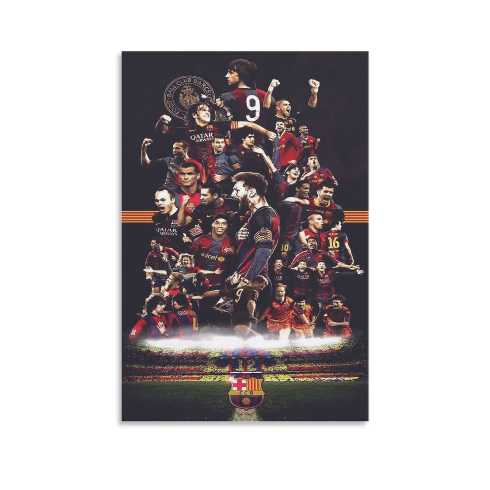 Andrés Iniesta Rivaldo Xavi Hernández Ronaldinho David Villa Ronaldinho Ronaldo Víctor Valdés Pep Guardiola Diego Maradona Carles Puyol Michael Laudrup Luis Suárez Samuel Eto'o Posters Decorative Pain