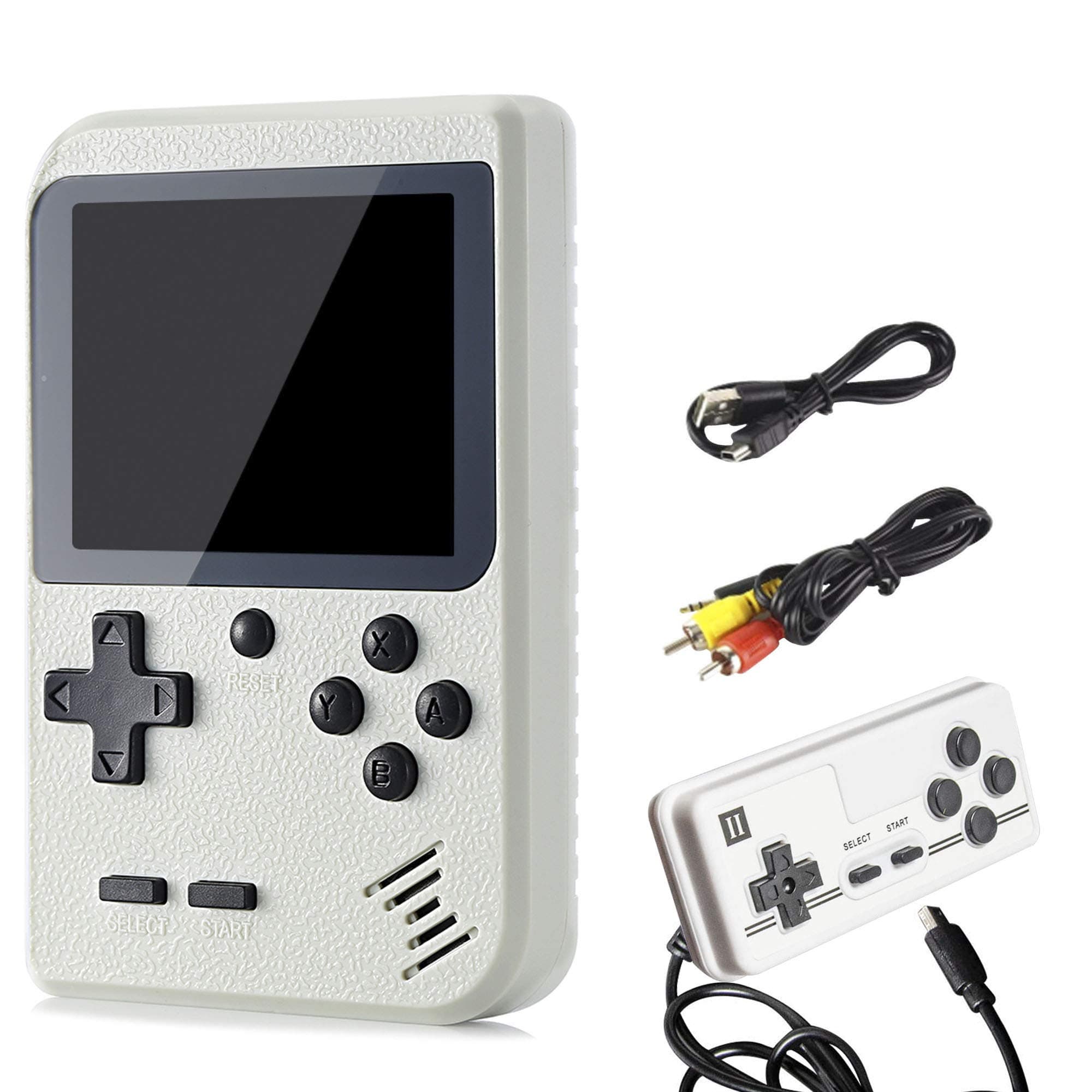 Mabende Portable Handheld Games Console with 800 Classical Games,Mini Retro Game Player Support for Connecting TV and Two Players,1020mAh Rechargeable Battery, Present for Kids and Adult (White)