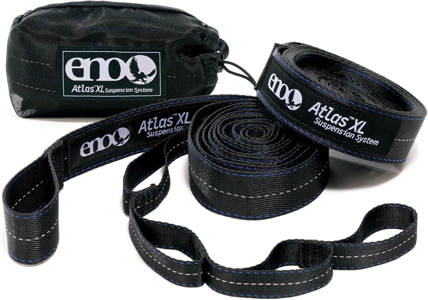 ENO Atlas XL Suspension System - Tree Strap for Hammock - Accessories for Camping, Hiking, and Backpacking - Black/Royal