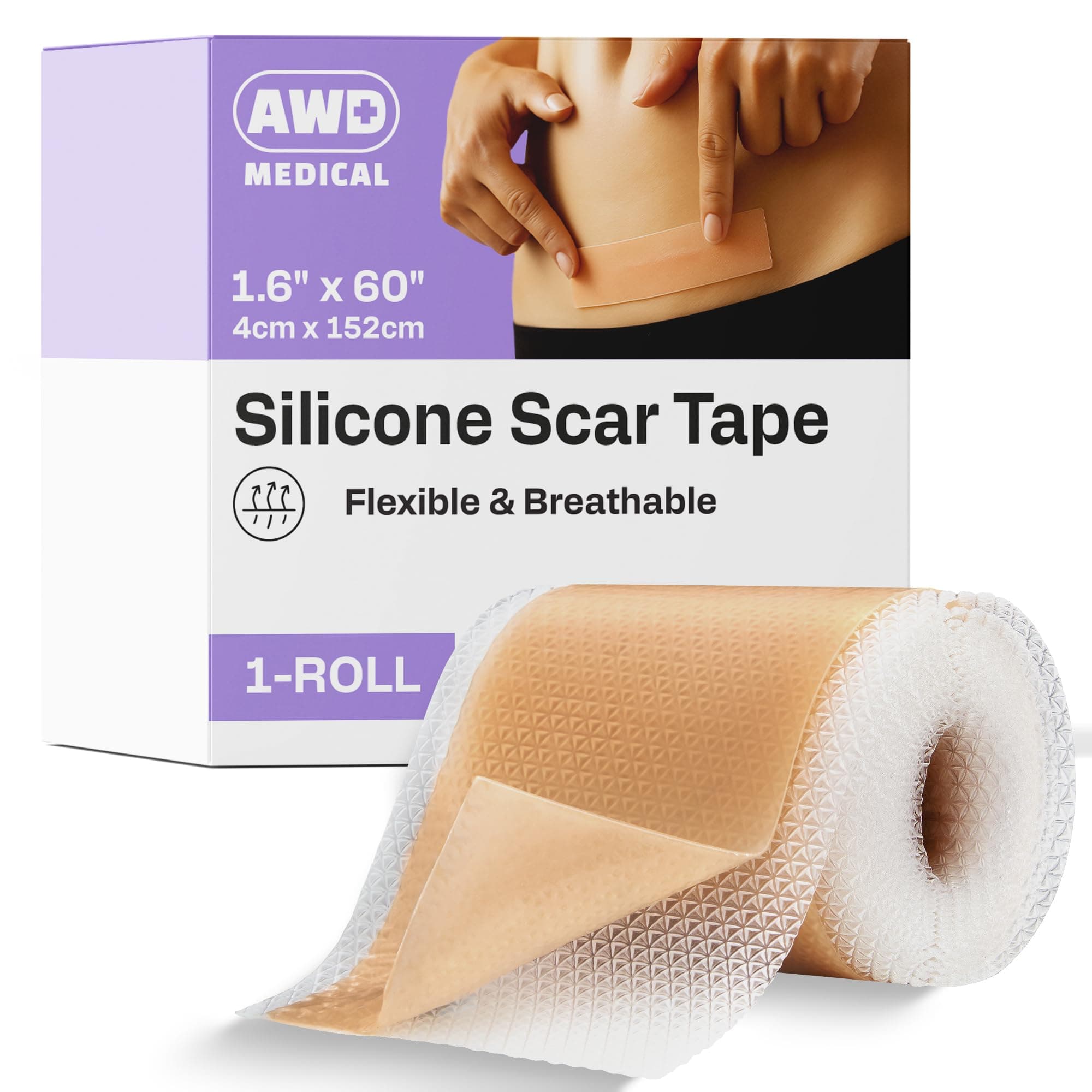 - Silicone Scar Sheets for Breast - Reusable Medical Grade Scar Tape for Surgical Scars, C-Section, Face - Waterproof Silicone Strips, Patches for Scar Healing and Removal - Cut To Fit 60 inch Roll