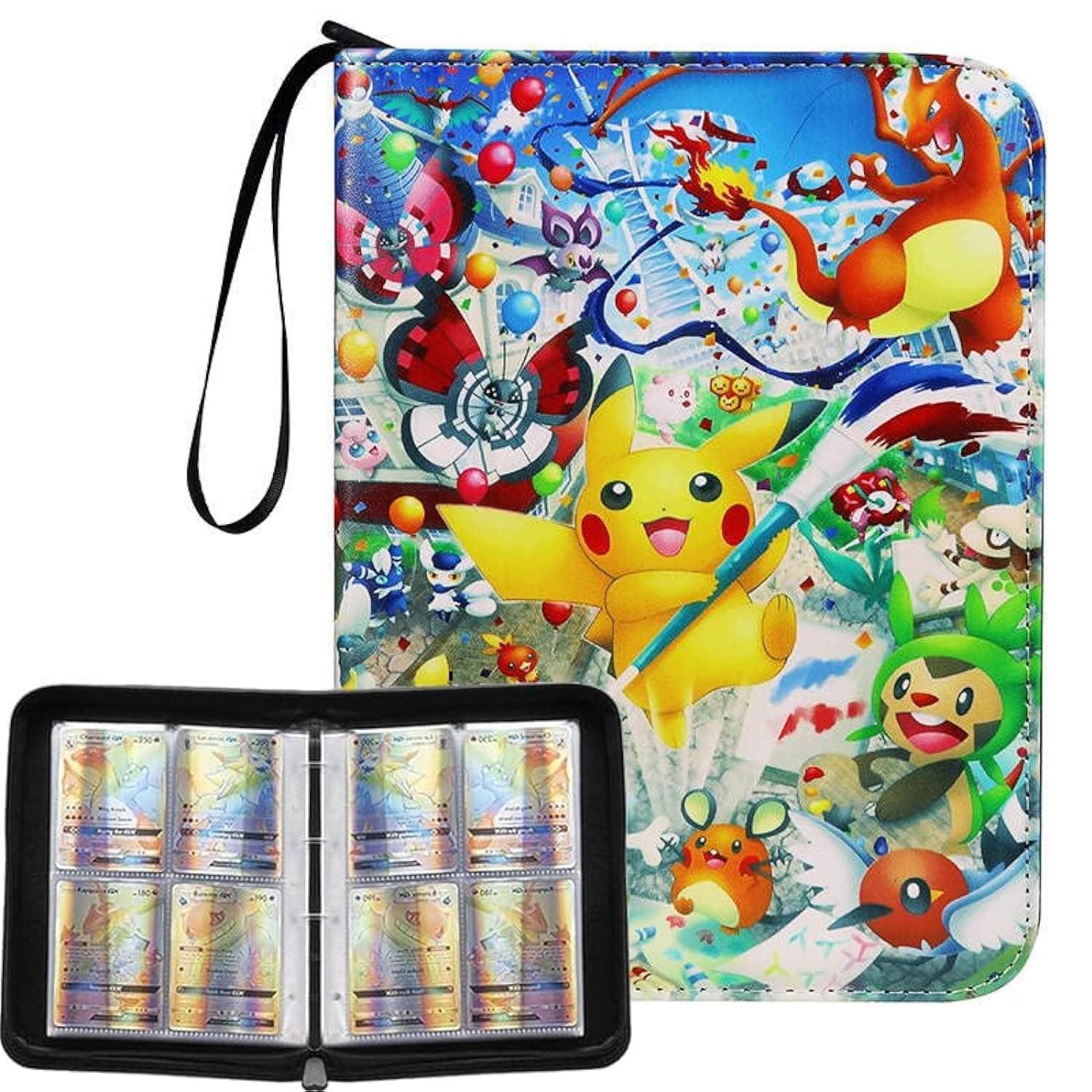 MaanysBinder Card Holder for Trading Card Games Collection, Holds up to 400 Cards with 50 Removable Sleeves, Green, 25 x 18.4 x 5 cm