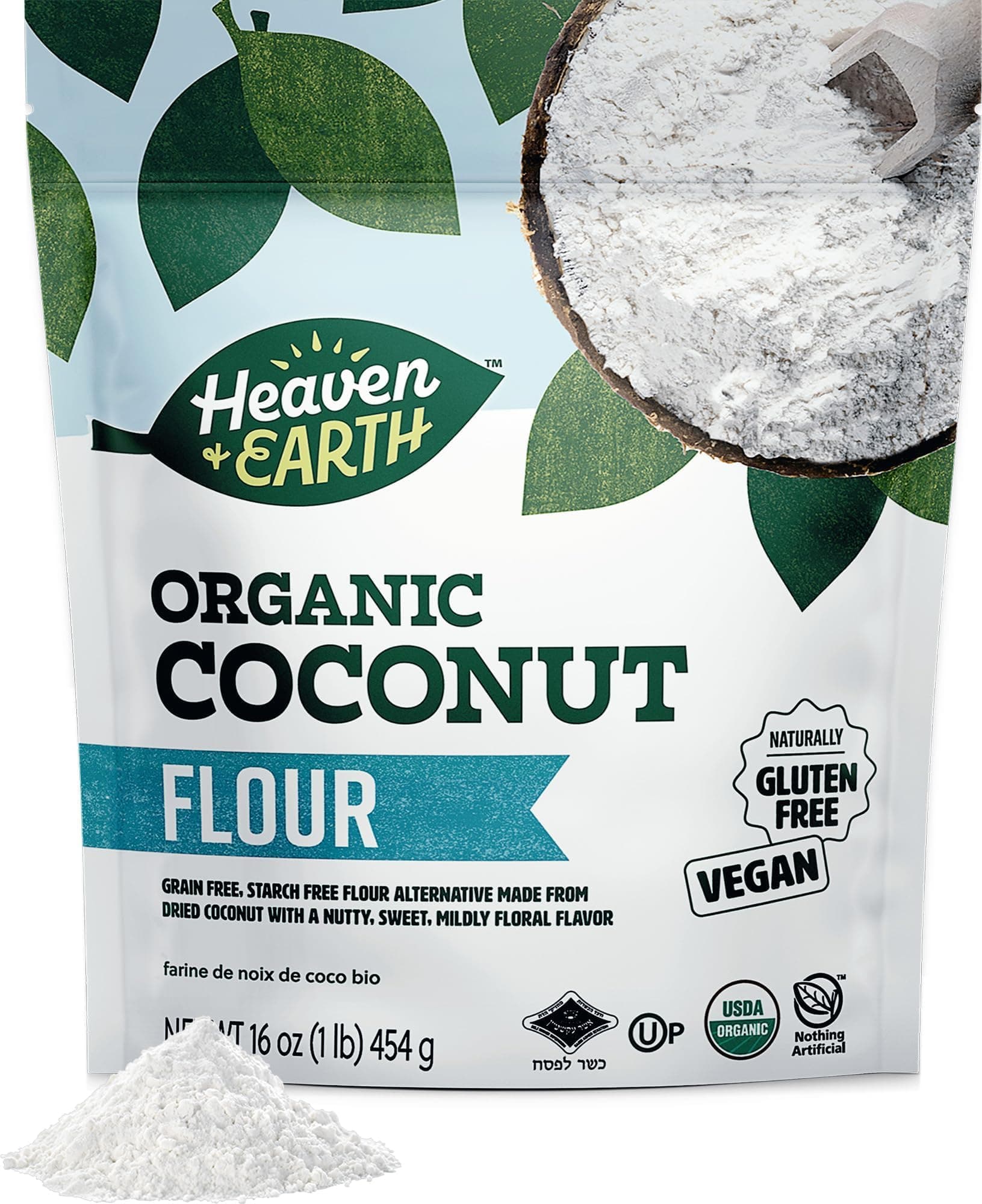 Organic Coconut Flour, 16oz | Gluten Free & Grain Free Flour | Keto Flour for Baking | Paleo Friendly | Low Carb Flour | Vegan