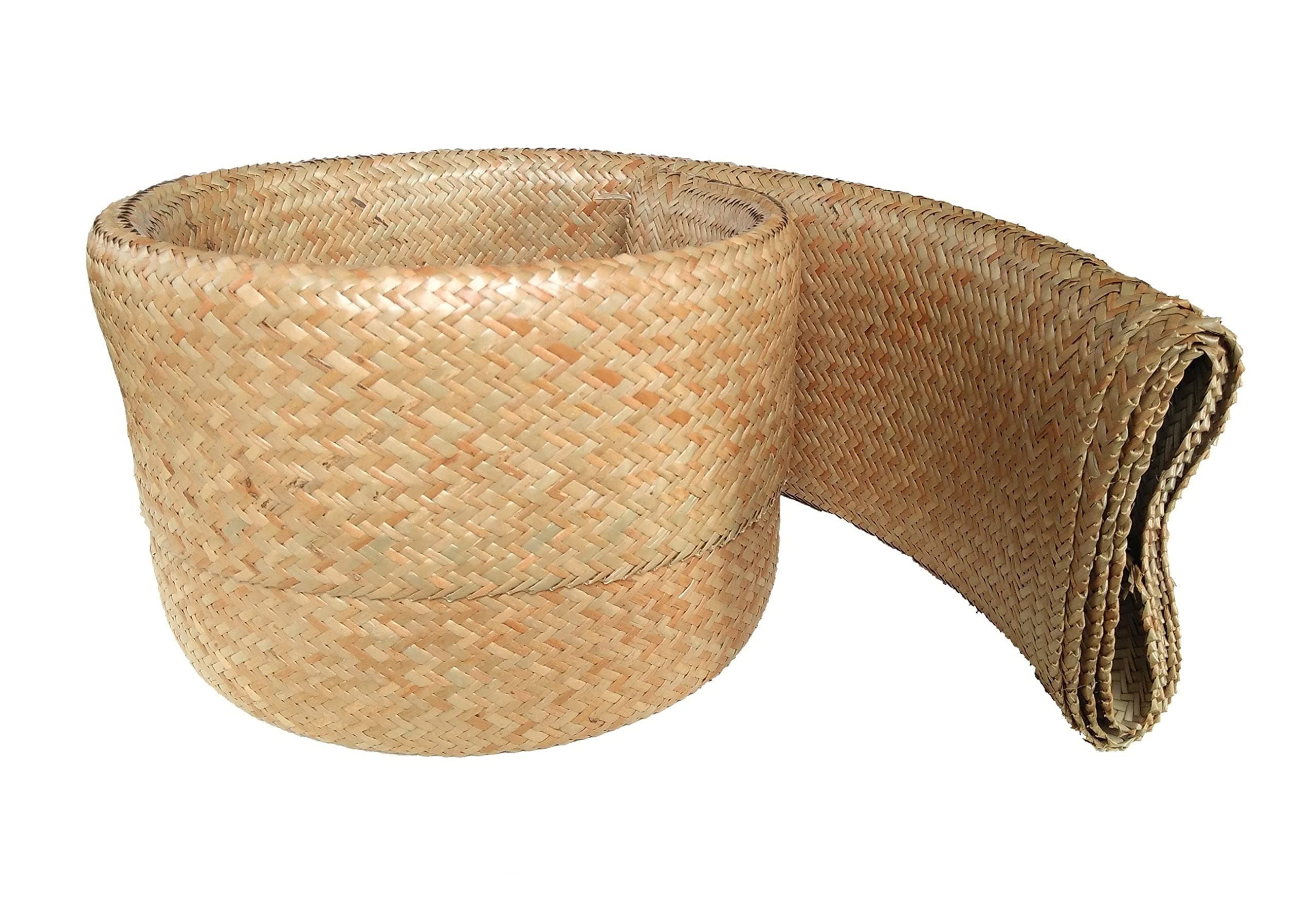 Met/Weaving mat, Sital Shetal pati for Summer Season | Double Size Natural Bethu(Cane) Maduri (Medium) | Size 7 x 4.5 feet |