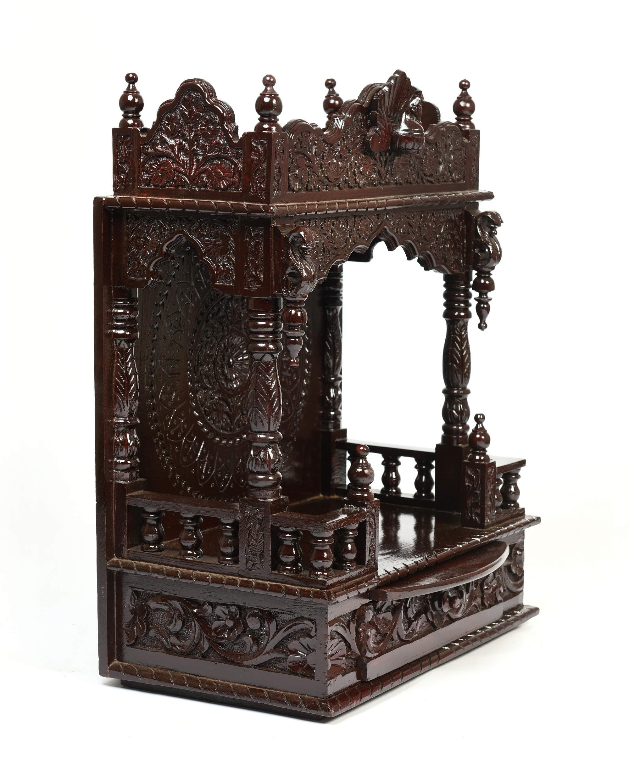 Wooden Mandir | Indian Mini Home Temple | Rosewood Handmade Mandir