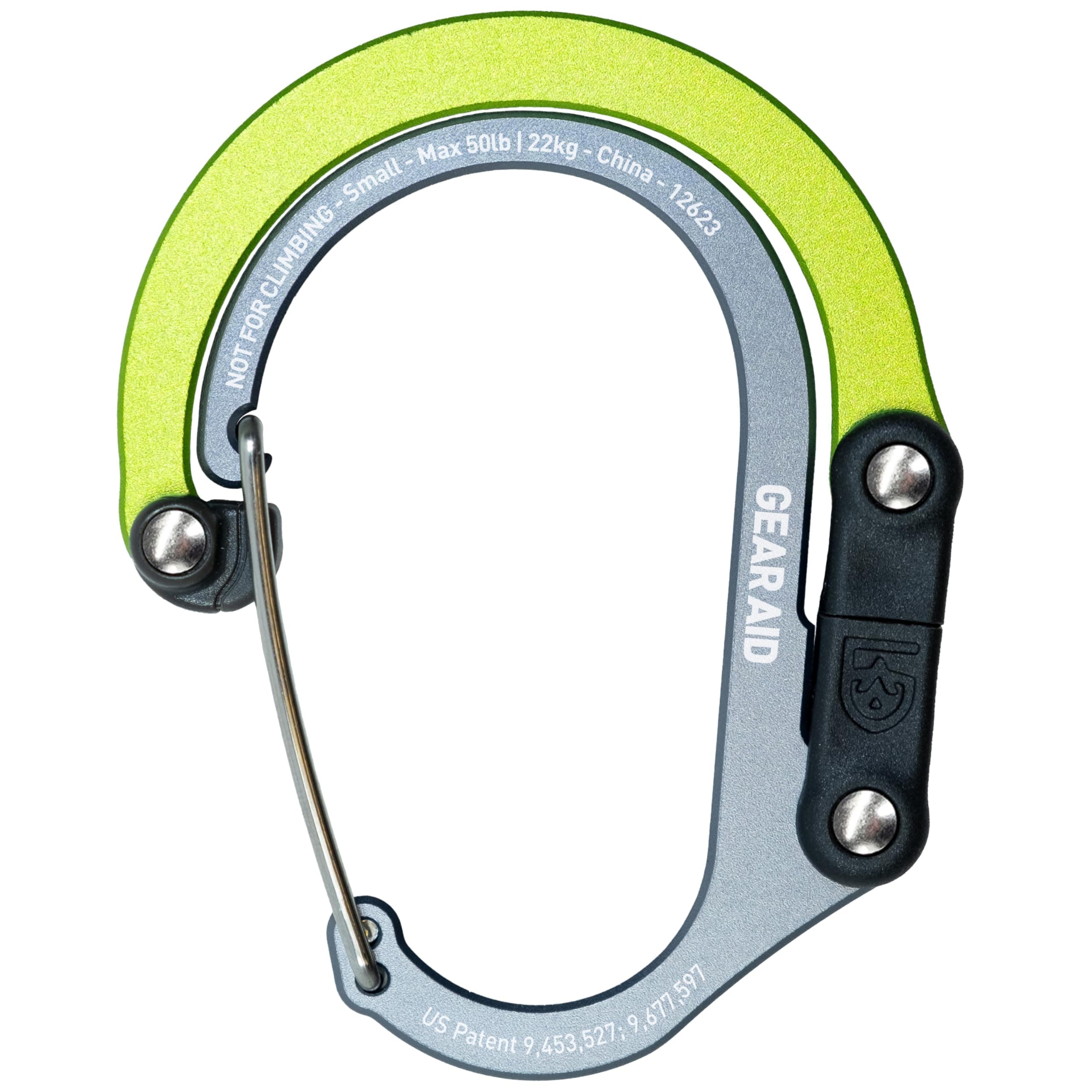 GEAR AID HEROCLIP (Small) Carabiner Gear Clip and Hook, for Hanging Bags, Purses, Lanterns, Strollers, Tools, Helmets, Water Bottles, and More