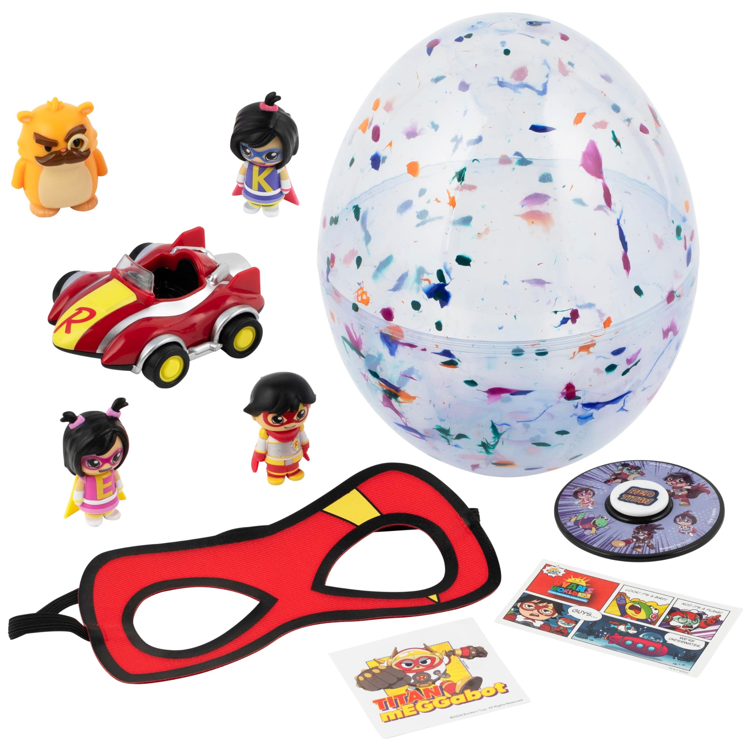 RYAN'S WORLD THE MOVIE Mega Microverse Eggs Discover 8 Exciting Mystery Toys Inside - Official Toys for Boys and Girls Ages 3 and Up - Exclusive Blind Box Figures - 8 Pack