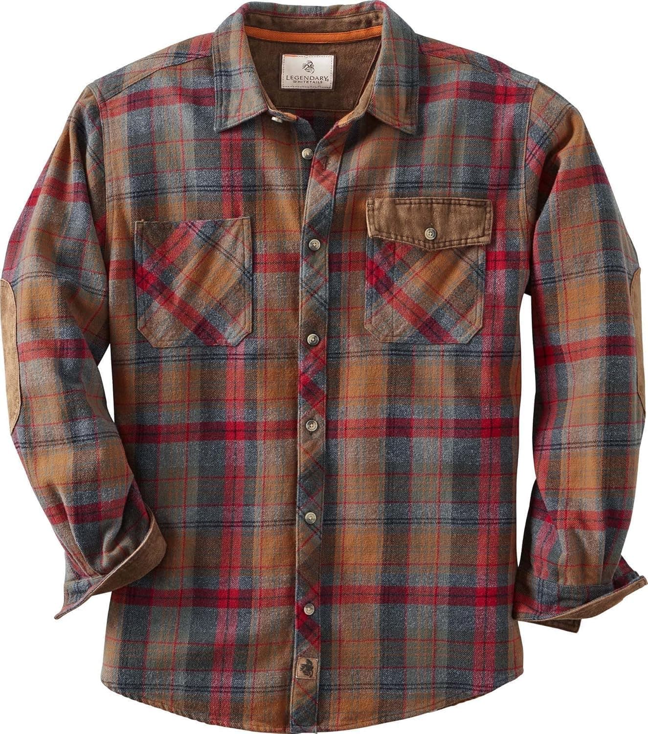 Legendary Whitetails Men's Heavyweight Flannel Shirt Long Sleeve Button Up 100% Cotton