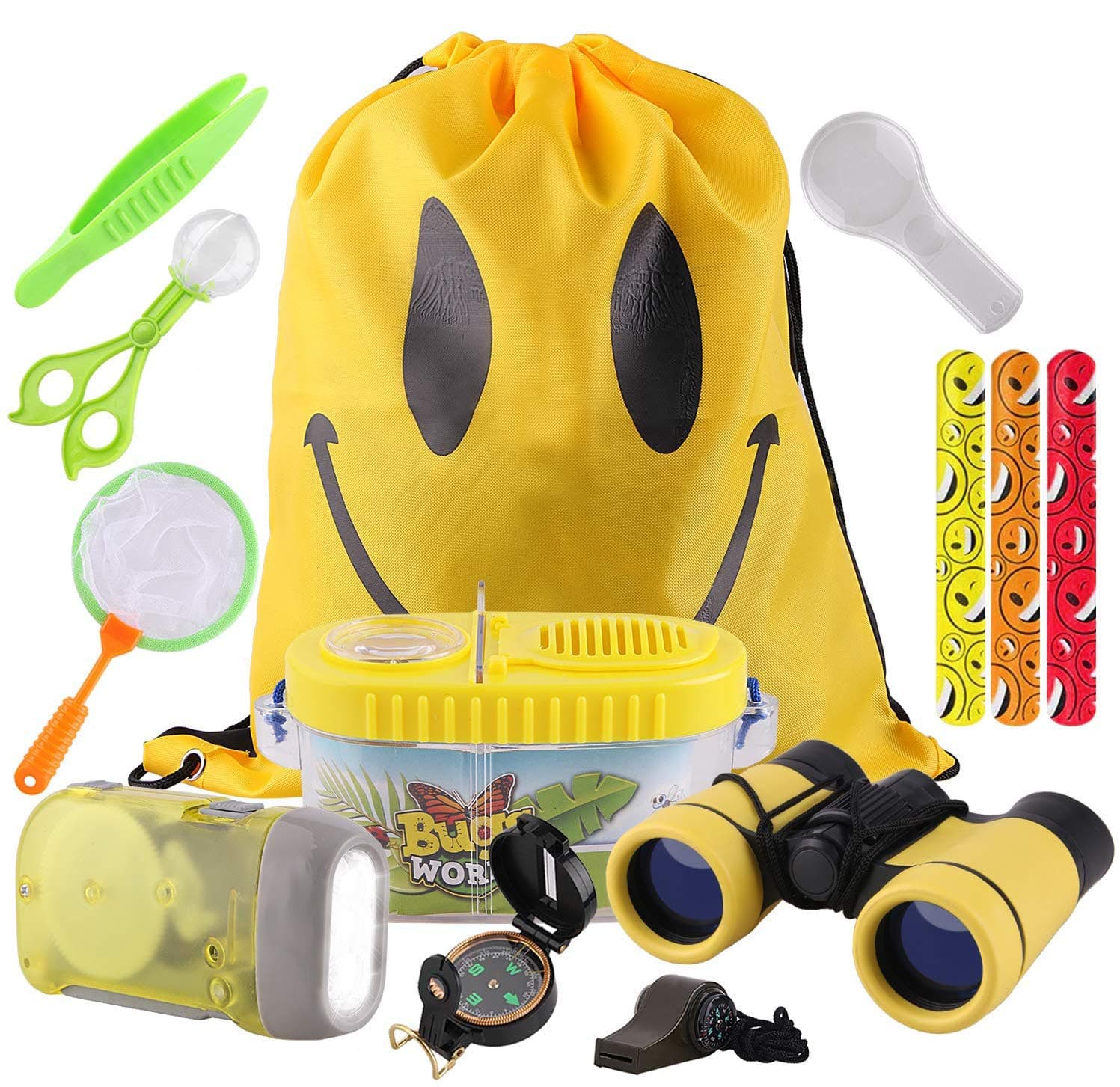 RIZUIEI Adventure Outdoor Explorer Kit for 3-10 Years Old Boys Girls Fun Toys Educational Toys Gifts for kids Birthday Present Kids Binoculars Set for Camping Hiking Pretend Play