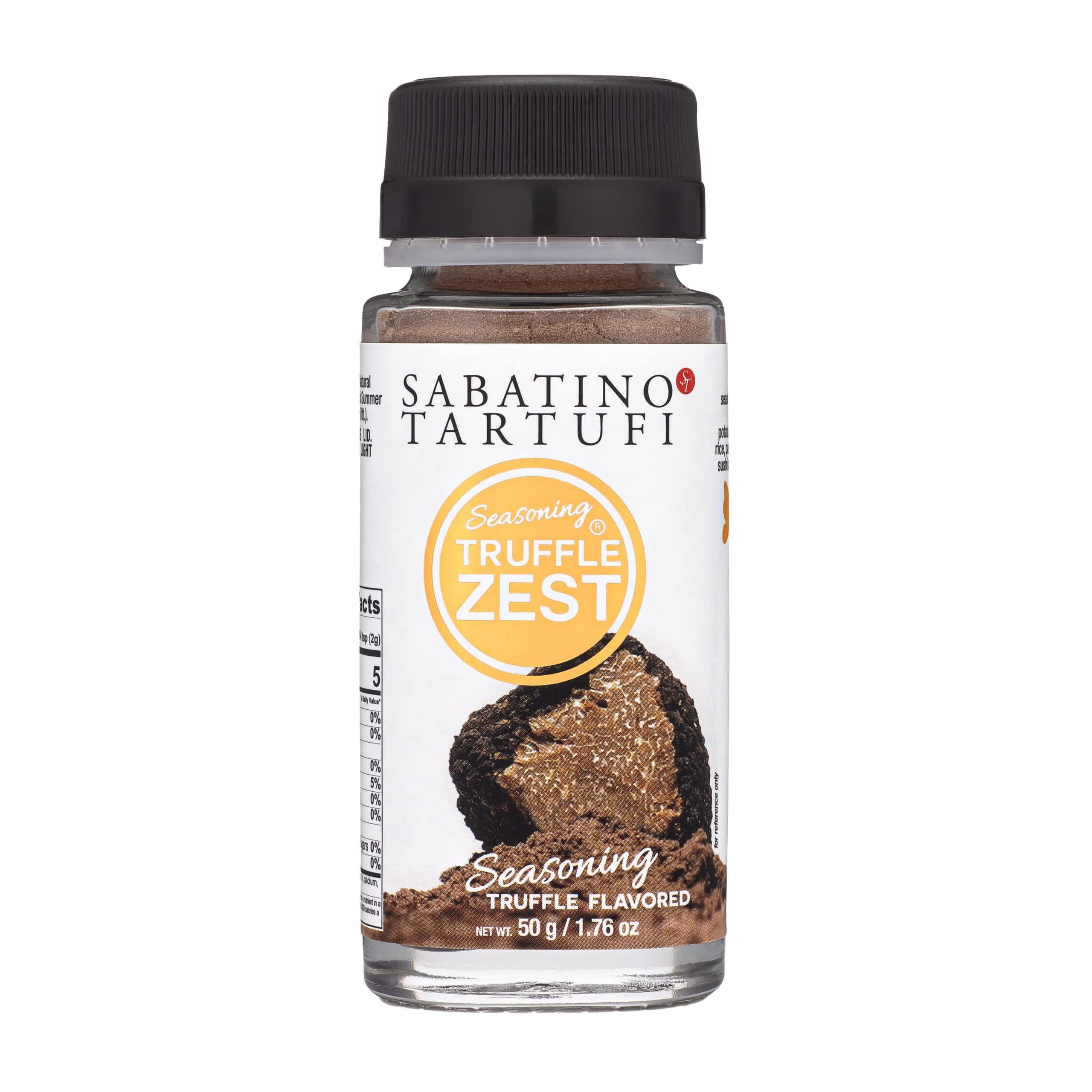 Sabatino Tartufi Truffle Zest Seasoning, The Original All Natural Gourmet Truffle Powder, Plant Based, Vegan and Vegetarian Friendly,Low Carb, Keto, Non-Gmo Project Certified, 50gr