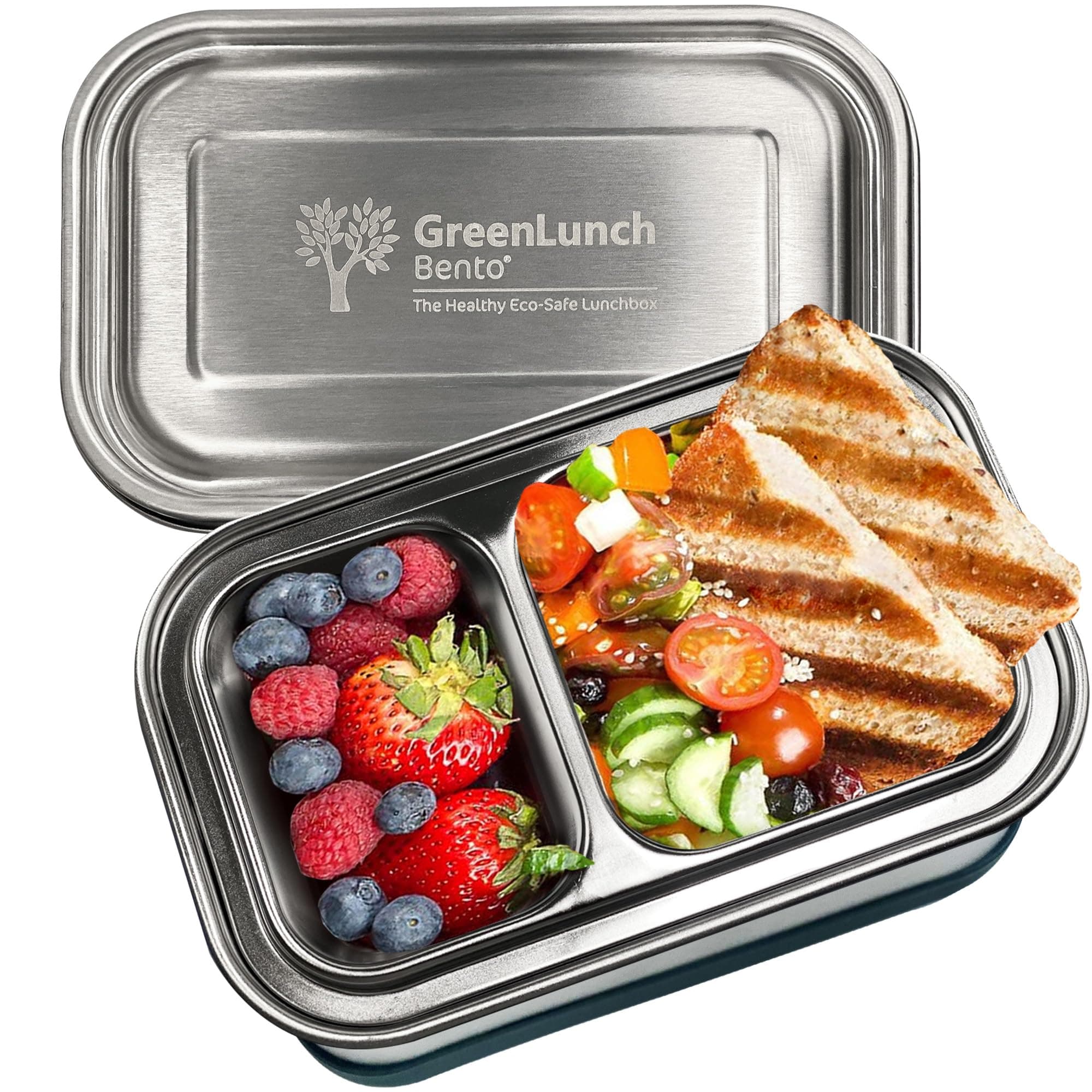 Stainless Steel Bento Box, BPA-Free Lunch box with Snack Pods & Crack-Resistant Lunch box Containers for Adults & Kids with snap locks - Perfect for School and Office