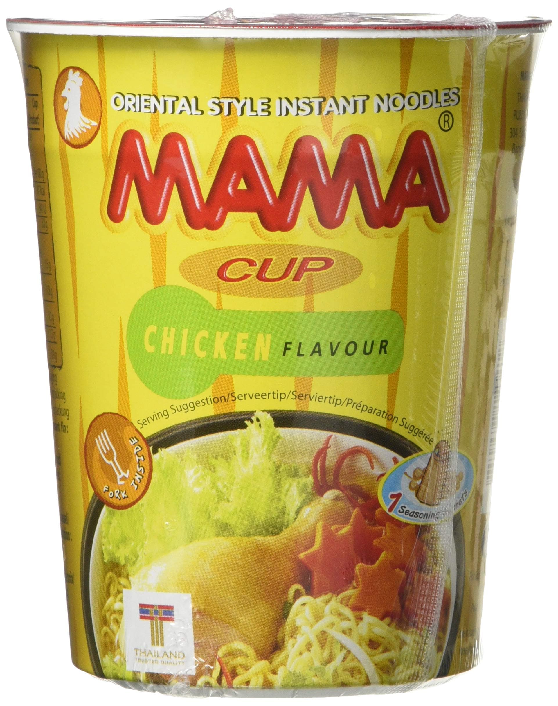 Mama Instant Cup Noodle with Chicken Flavor 70 g - Pack of 12