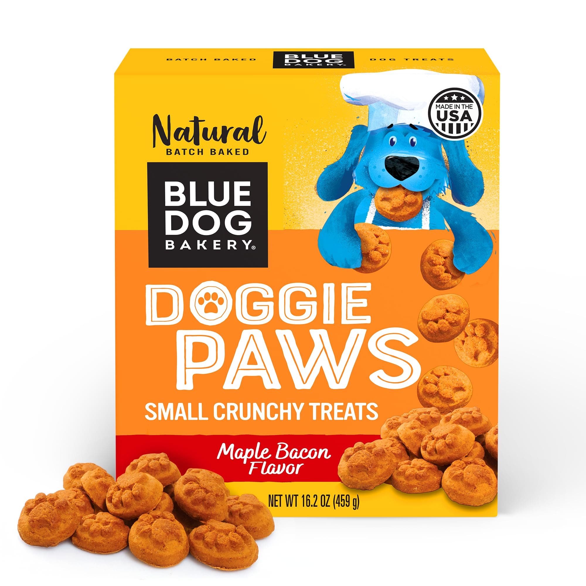 Natural Dog Treats, Doggie Paws, Maple Bacon Flavor, 16.2oz (1 Count)