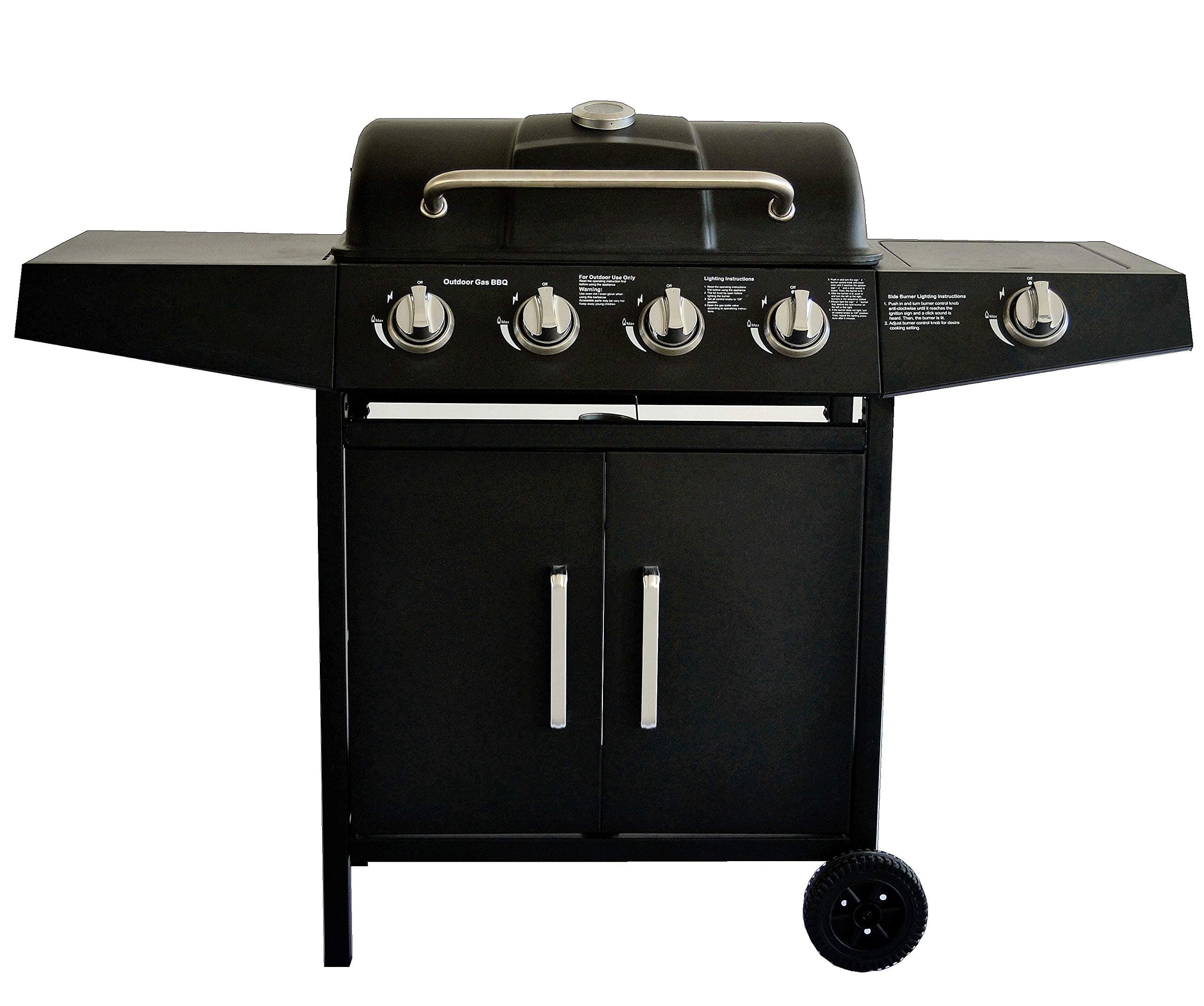 Gas Barbecues gas bbq gas 4+1 burner side buner big area grill and big storage stainless steel buner Fast delivery