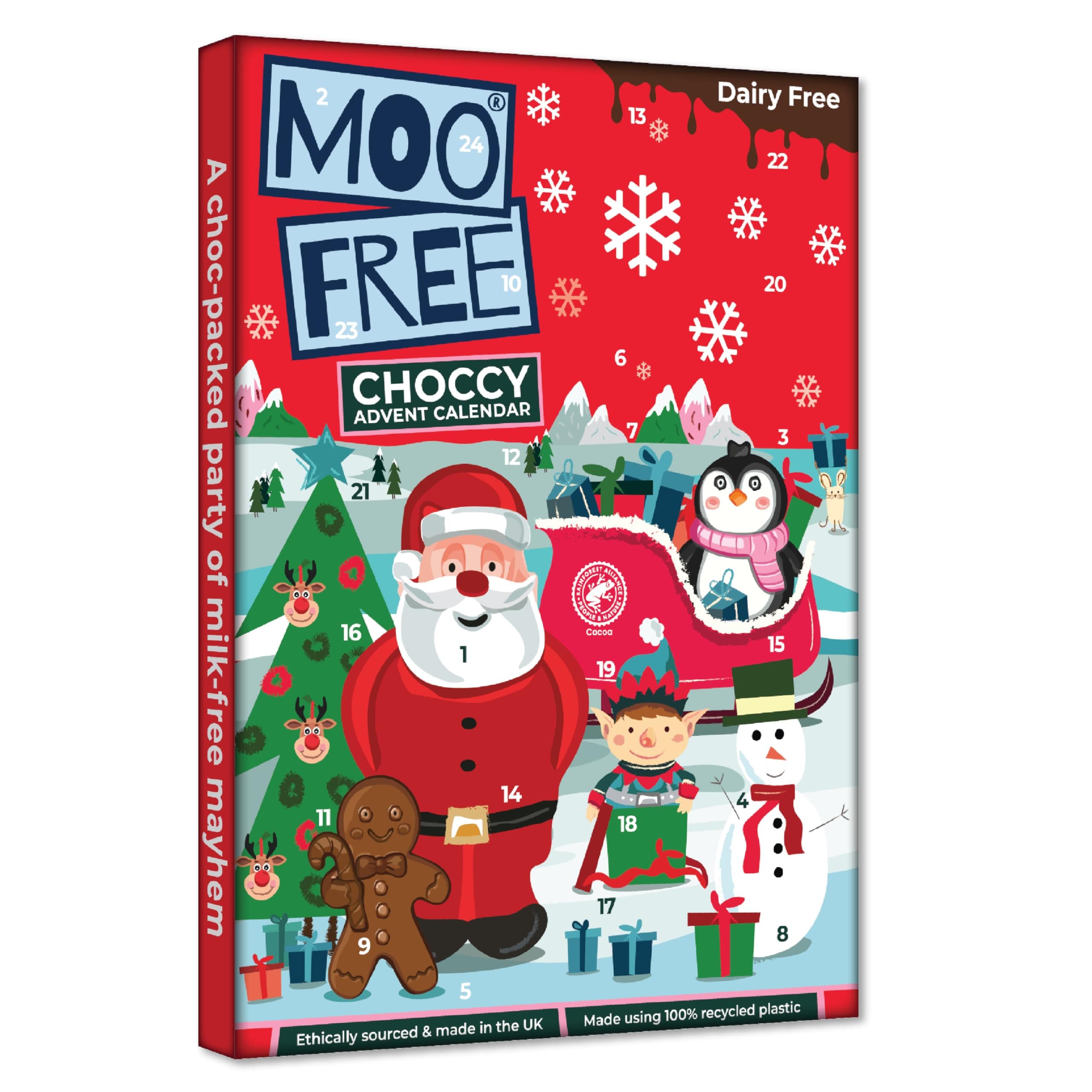 Moo Free Xmas Milk Chocolate Advent Calendar 70 g